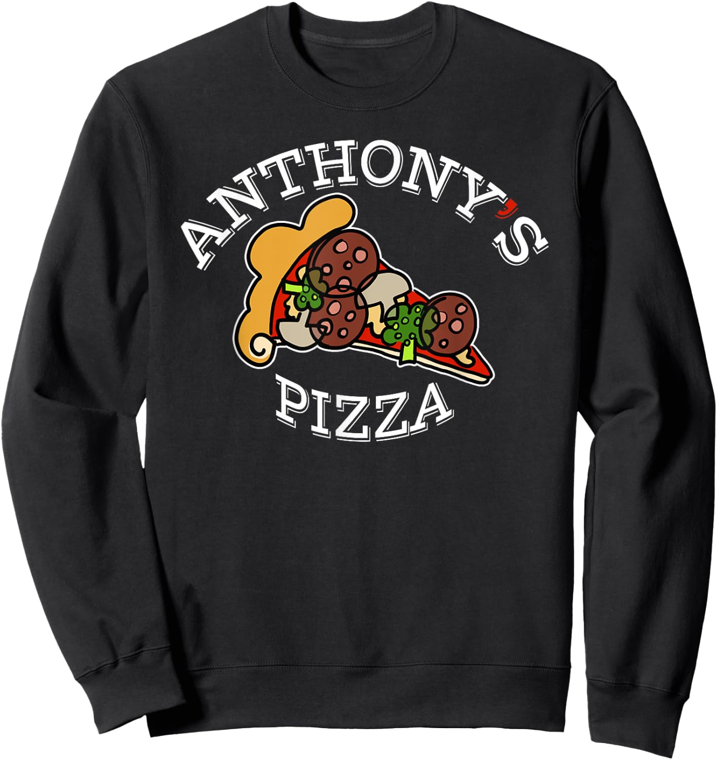 Anthony's PIzza - Classic Italian Pizzeria Sweatshirt - Sweatshirt | Black