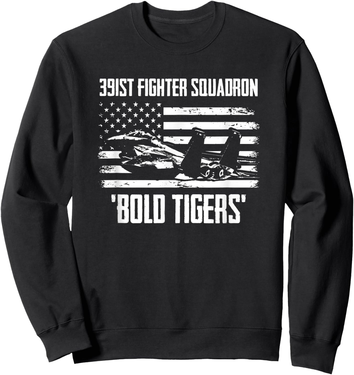 391st Fighter Squadron Bold Tigers Sweatshirt - Sweatshirt | Black