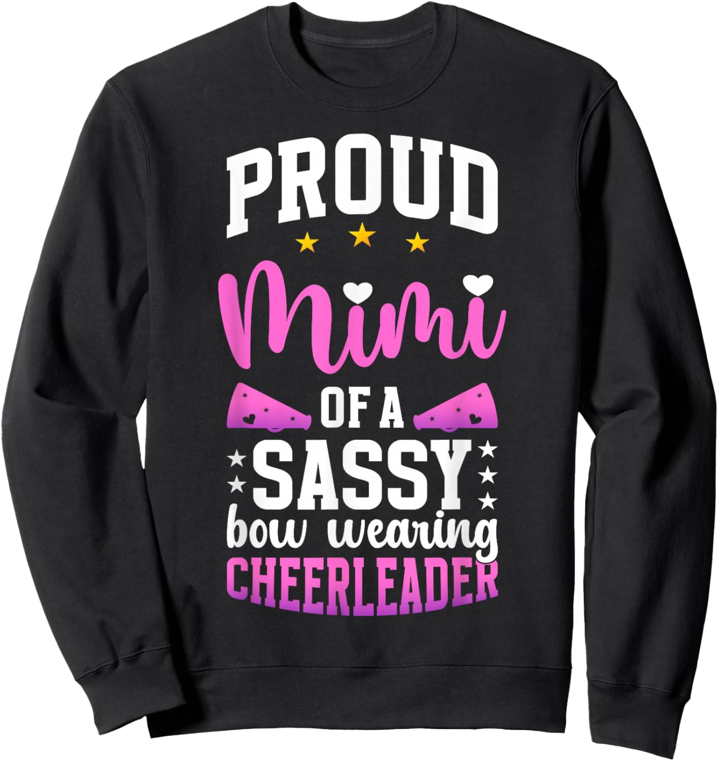 Proud Mimi Of A Cheerleader Mimi Cheer Mimi Grandma Sweatshirt - Sweatshirt | Black