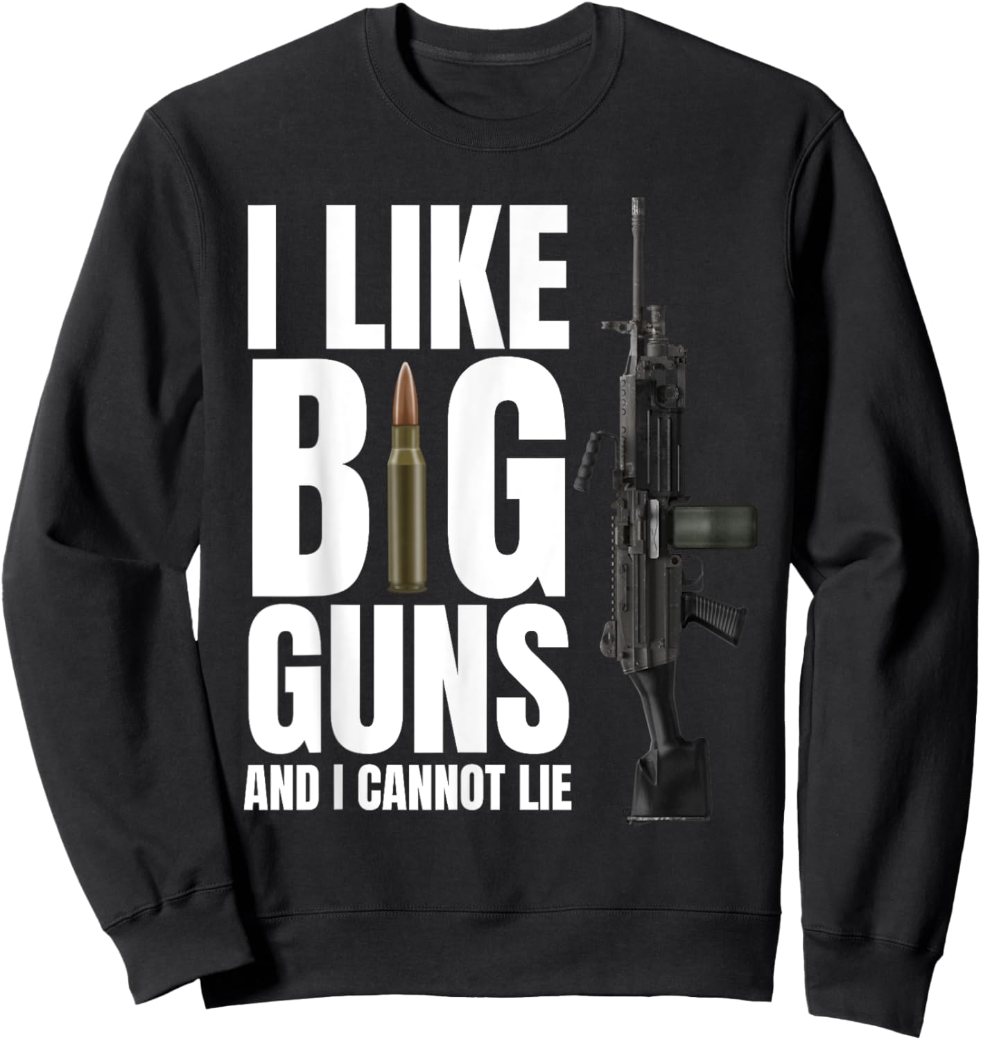 M249 Machine Gun Love 2nd Amendment Adult Pro Gun Men Women Sweatshirt - Sweatshirt | Black