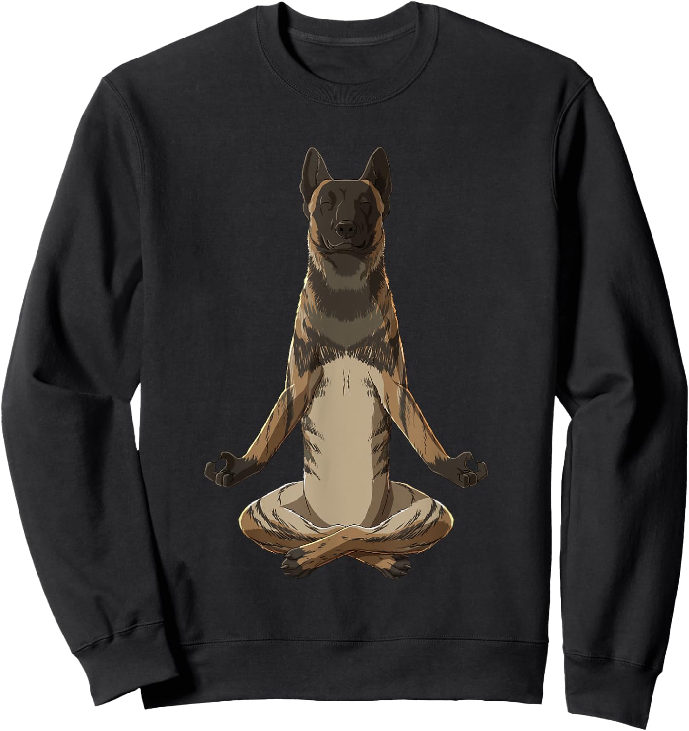 Funny Yoga Dog Dutch Shepherd Sweatshirt - Sweatshirt | Black
