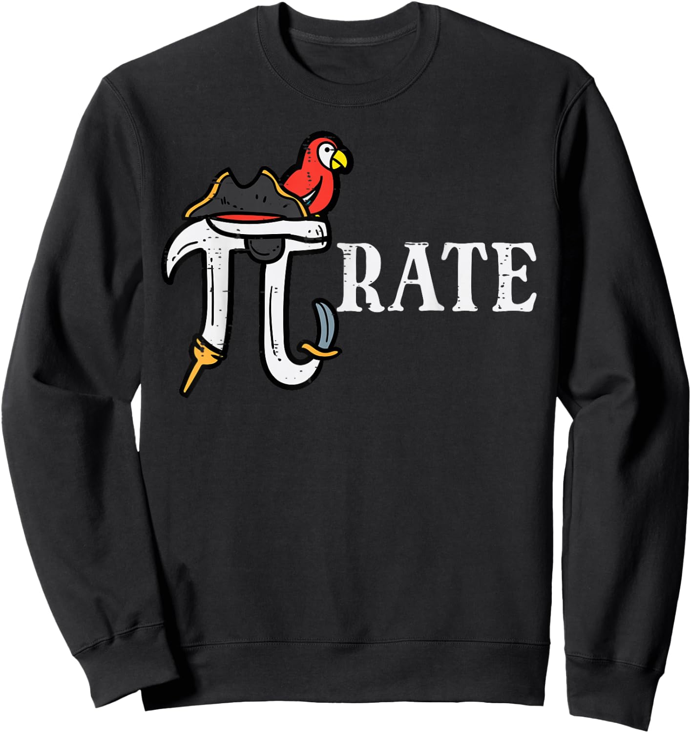 Pirate Pi Funny Math Pie Halloween Costume Teacher Men Women Sweatshirt - Sweatshirt | Black