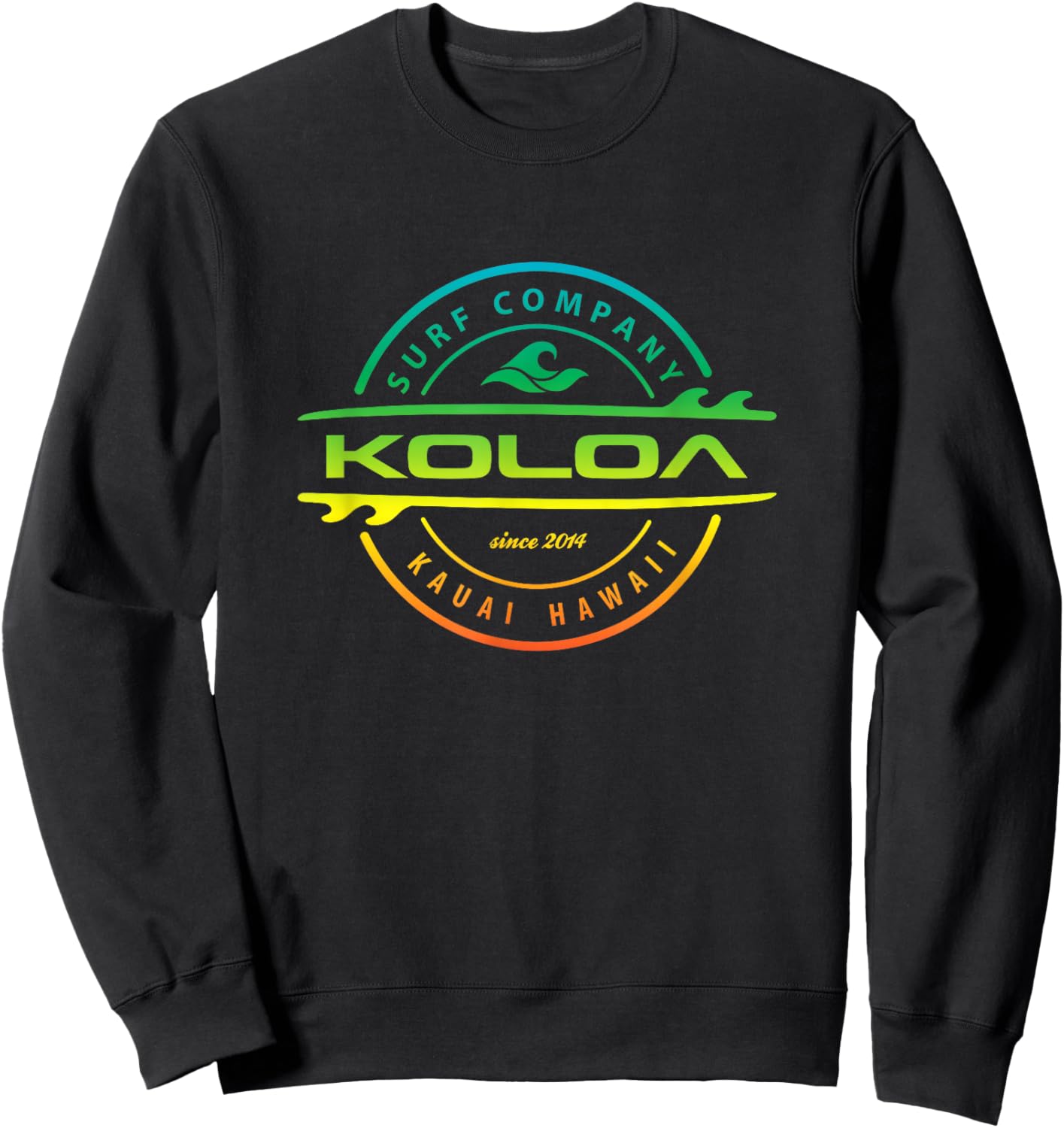 Koloa Surf Multicolor Lightweight Thruster Logo Graphic Sweatshirt - Sweatshirt | Black