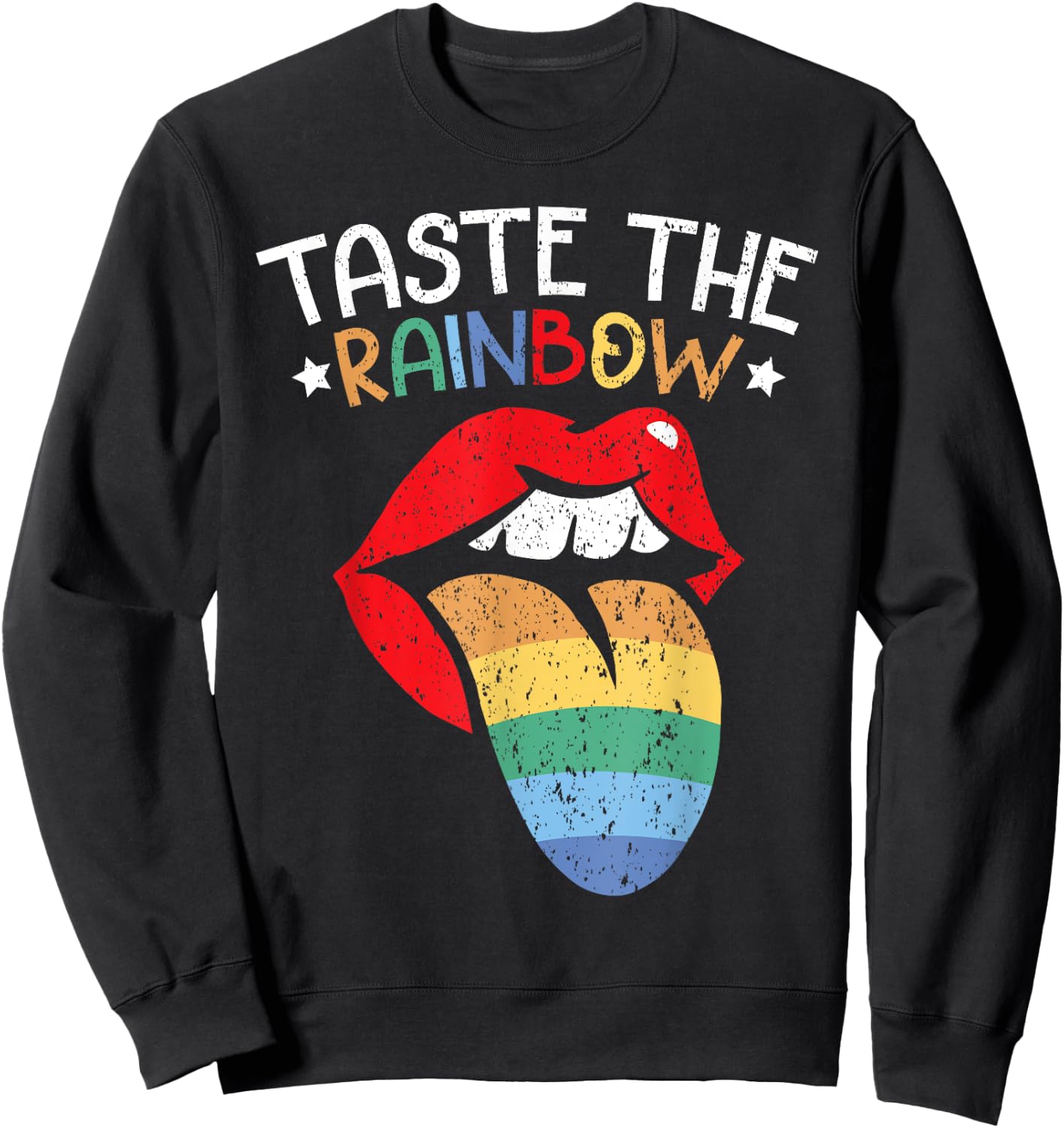 Taste The Rainbow Lover Rainbow Whisperer Sweatshirt - Sweatshirt | Black