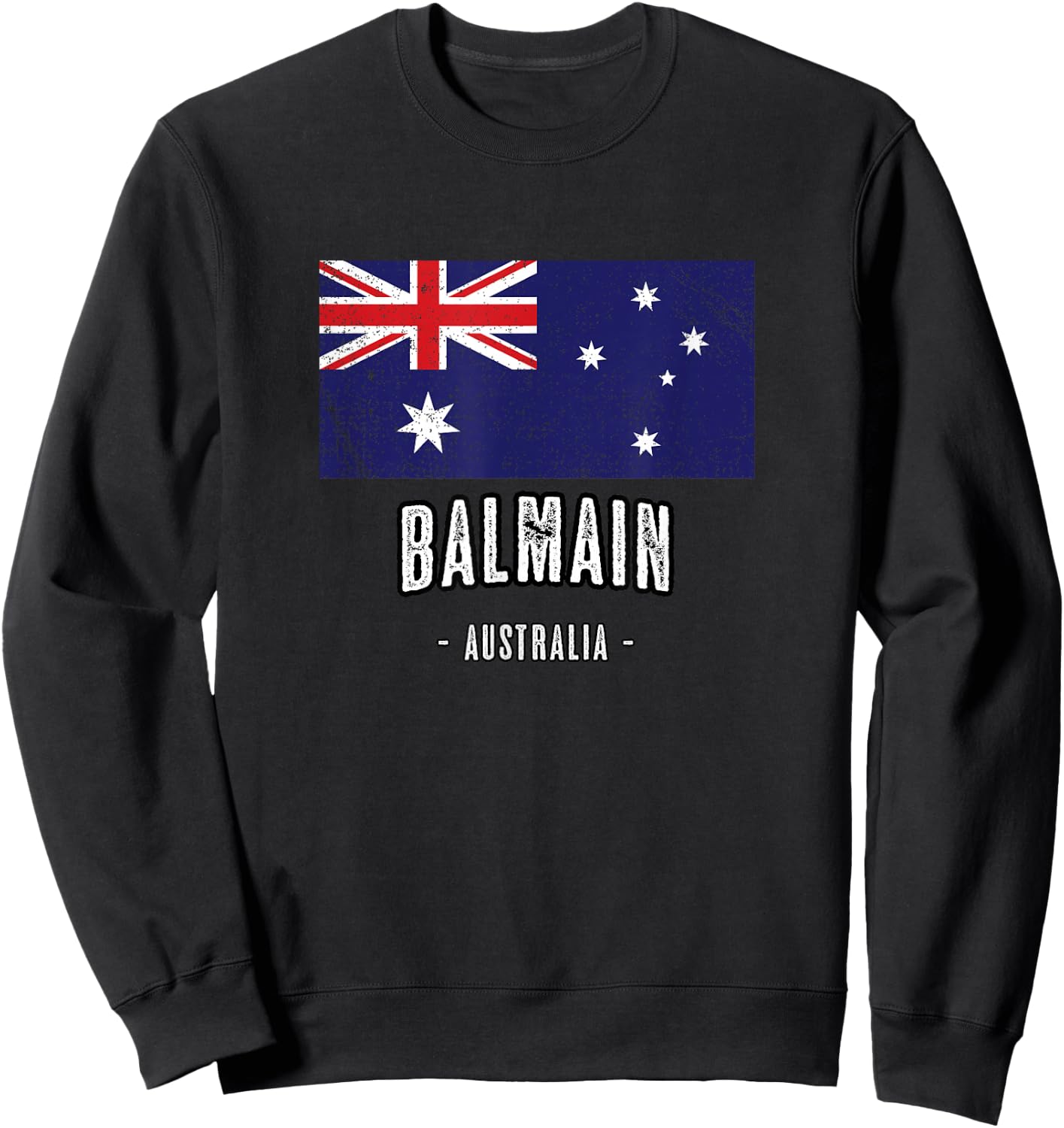 City of Balmain, Australia | AU Australian Flag Sweatshirt - Sweatshirt | Black