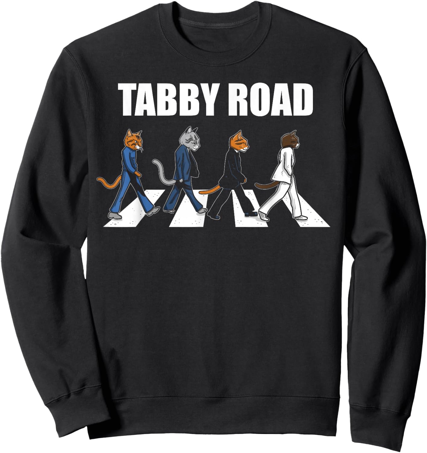 Kitty Cat Rock Music Fashion Gifts by Kittyworks | Cool Cats Sweatshirt - Sweatshirt | Black