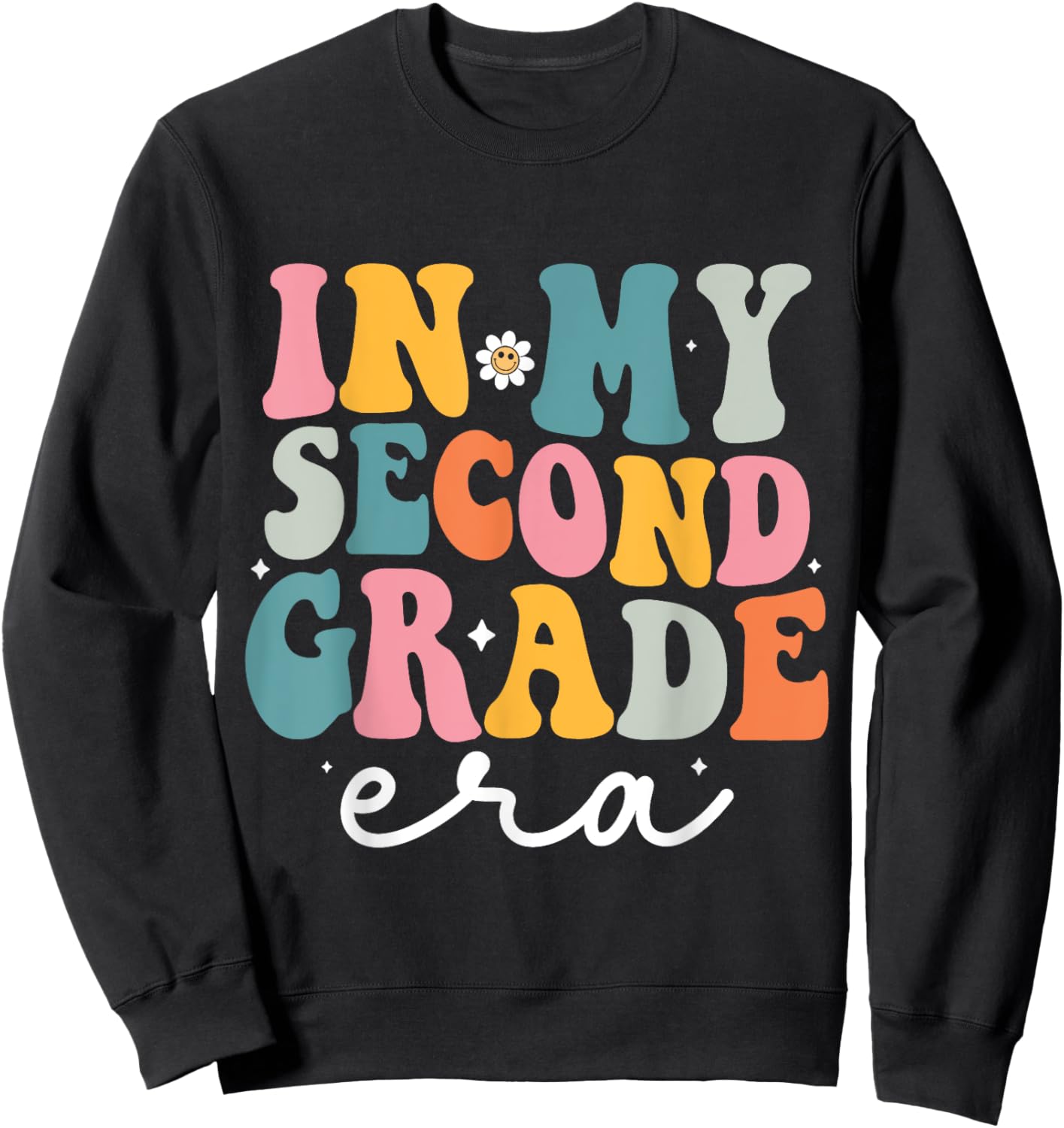 In My Second Grade Era Kid Back To School 2nd Grade Teacher Sweatshirt - Sweatshirt | Black