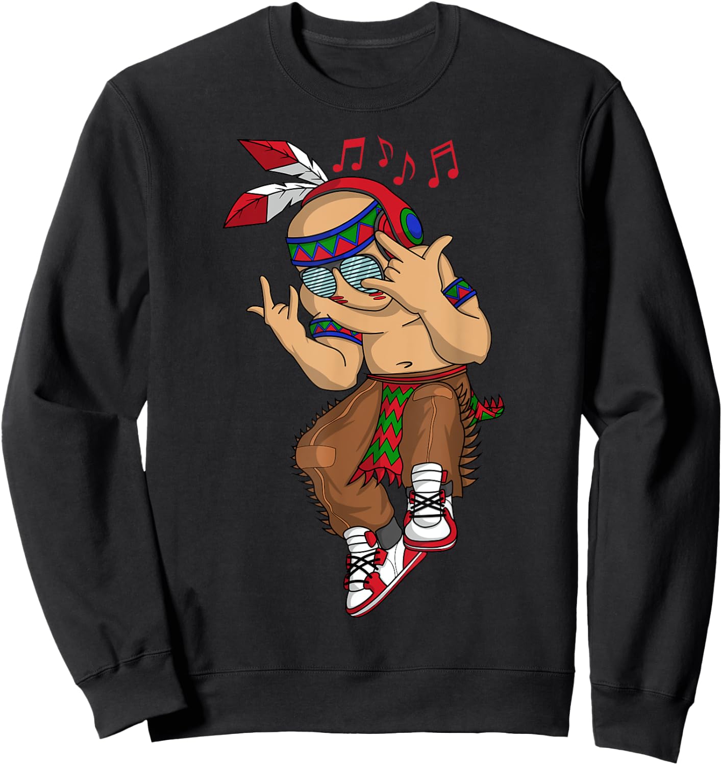 Dancing Indian Urban Men Cool Hip Hop Music Clothes Gift Sweatshirt - Sweatshirt | Black