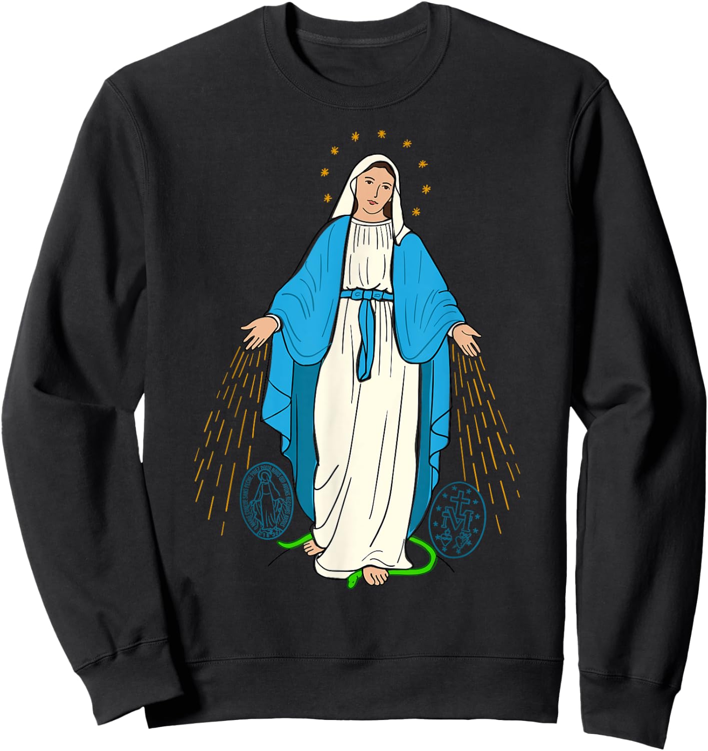 Our Lady of Grace - Virgen de la Medalla Milagrosa Sweatshirt - Sweatshirt | Black