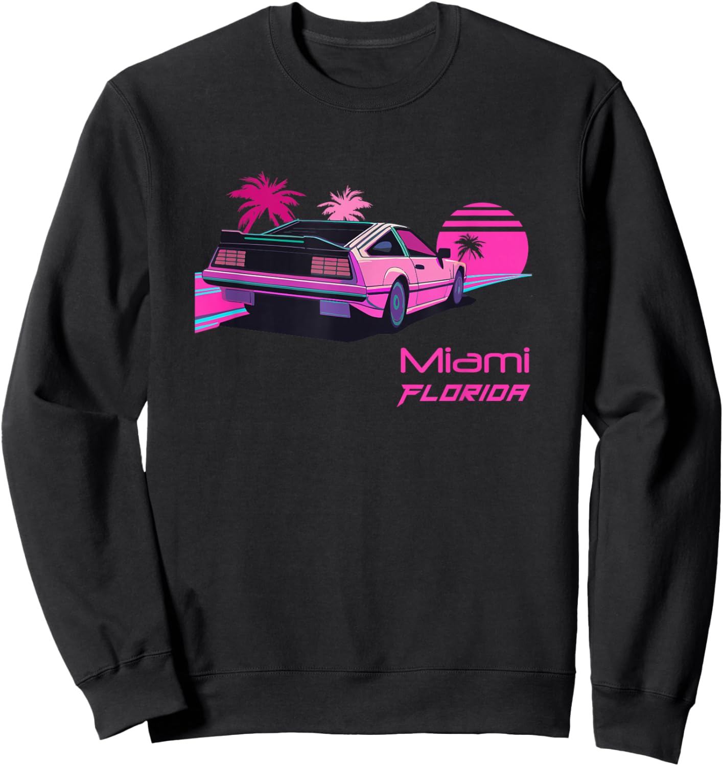 Vintage Miami, Florida Sweatshirt - Sweatshirt | Black