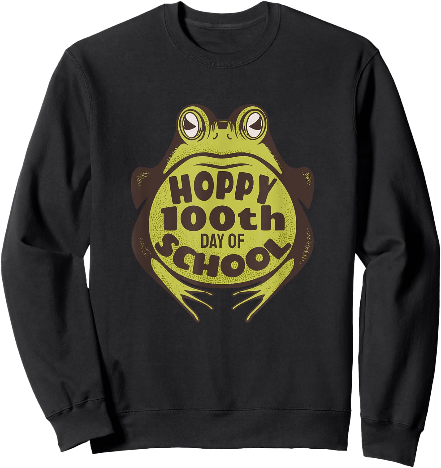 100th Day of School Frog Shirt - 100 Days of School Sweatshirt - Sweatshirt | Black