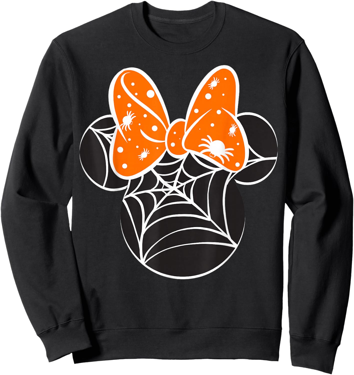 Disney Mickey & Friends Halloween Minnie Spider Web Logo Sweatshirt - Sweatshirt | Black