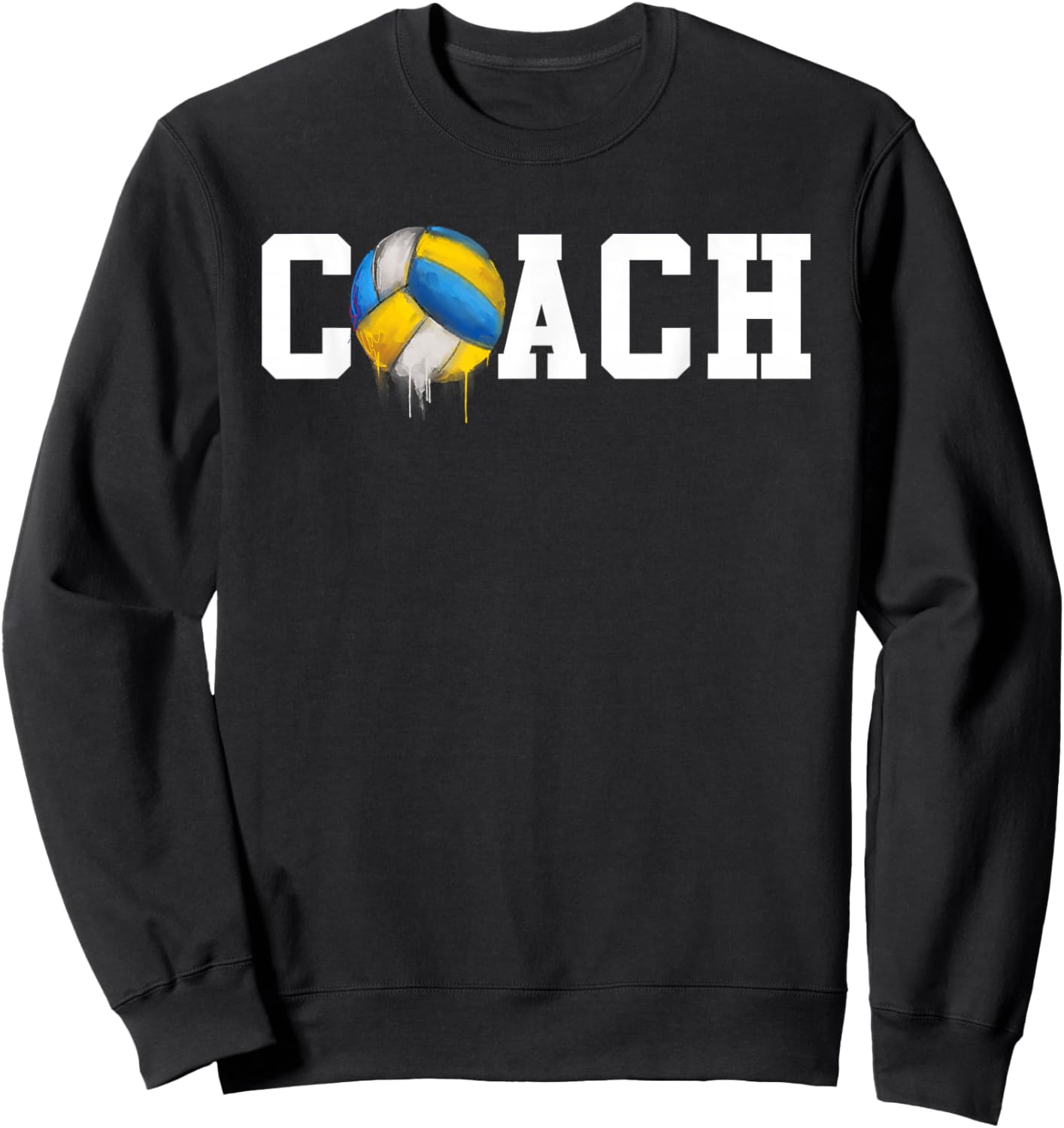 Best Volleyball Coach Funny Trainer Court Volleyball Coach Sweatshirt - Sweatshirt | Black