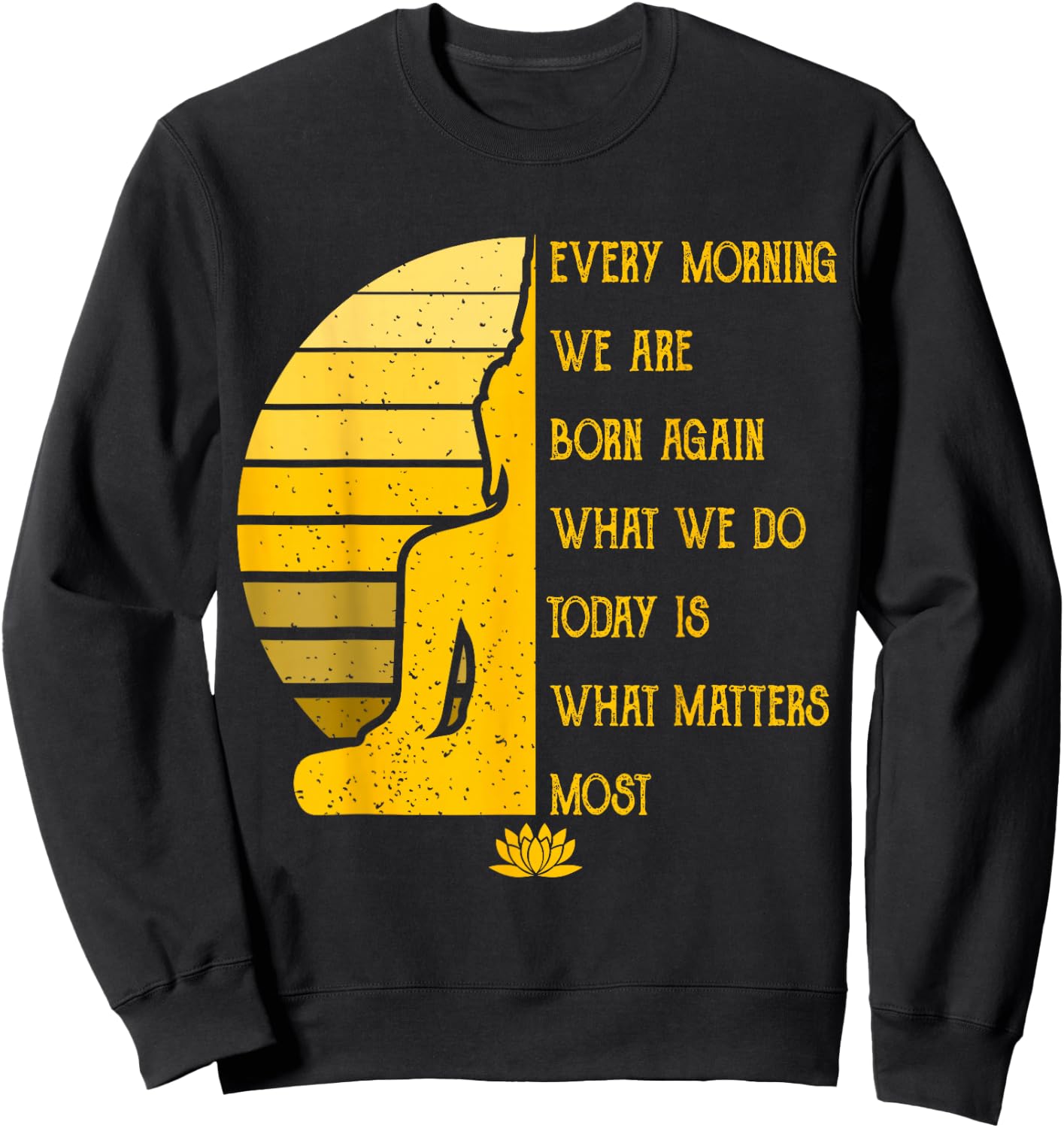 Yoga Meditation Buddha Gift Yoga Teacher Sweatshirt - Sweatshirt | Black