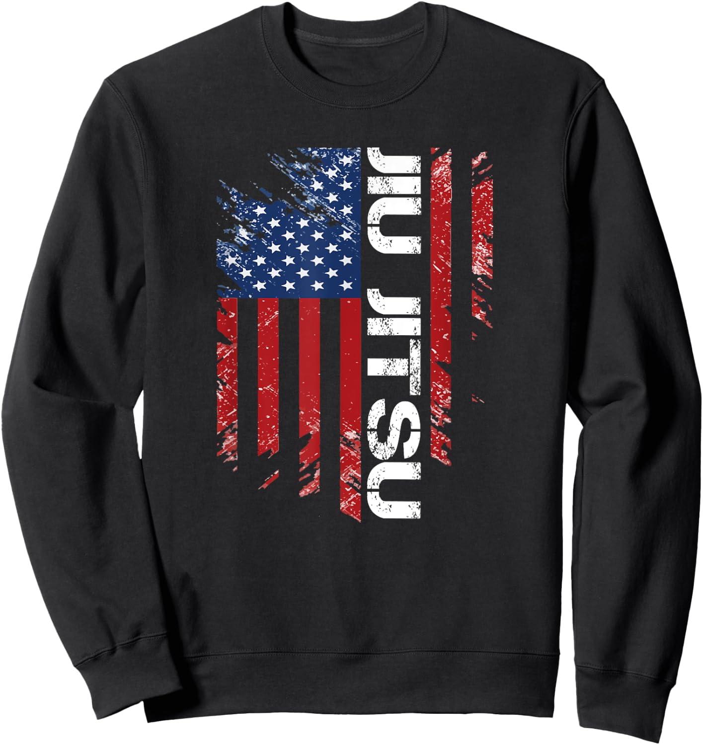 Vintage American USA Flag Brazilian jiu jitsu belts Shirt Women Kids Men Sweatshirt - Sweatshirt | Black