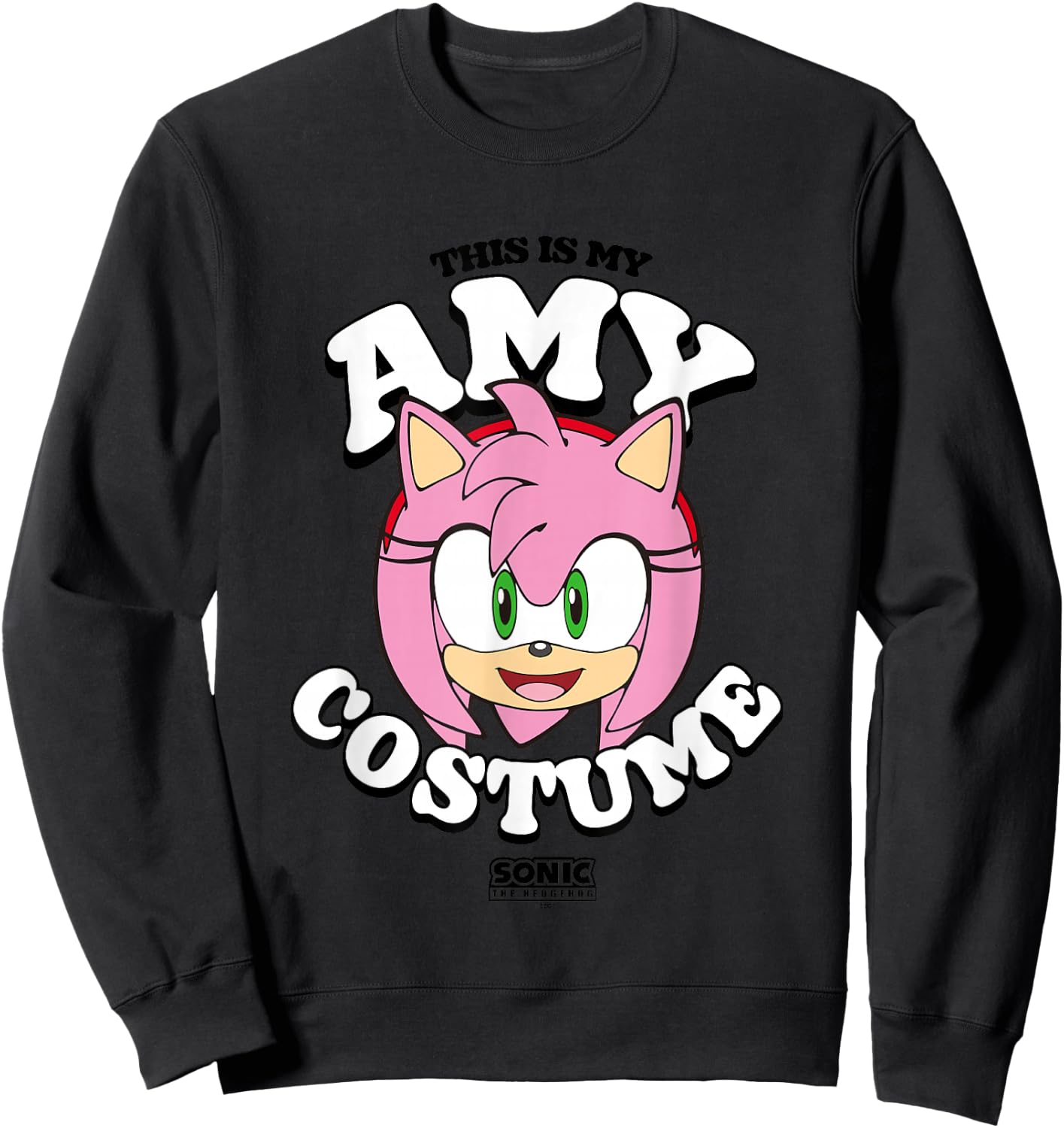 Sonic The Hedgehog Halloween This Is My Amy Costume Sweatshirt - Sweatshirt | Black