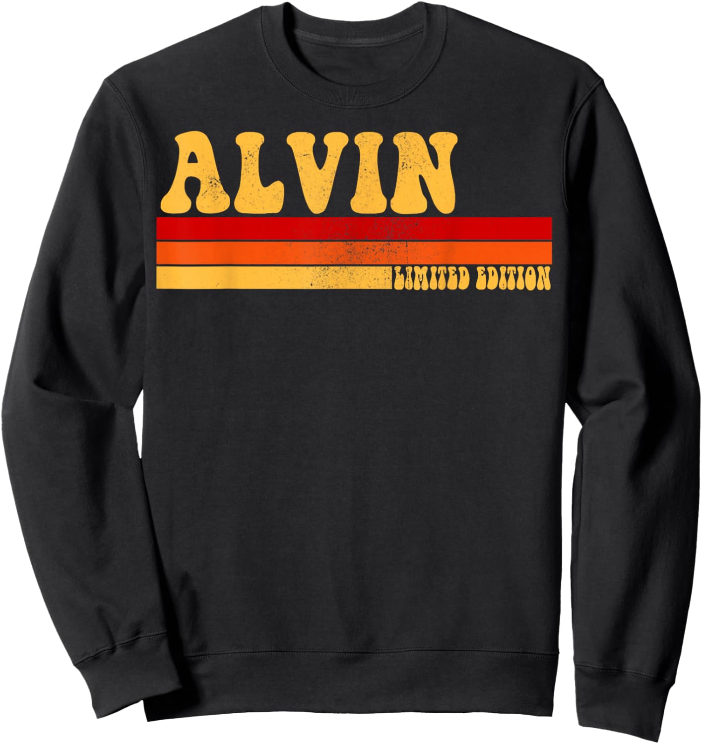 ALVIN Name Personalized Idea Men Retro Vintage ALVIN Sweatshirt - Sweatshirt | Black