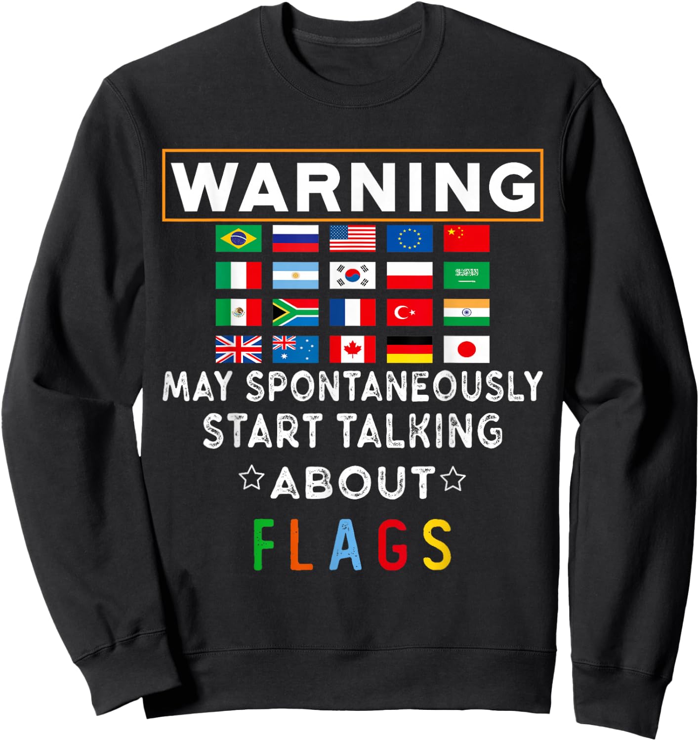 Love Flag Collector Vexillology - Vexillologist Gift Sweatshirt - Sweatshirt | Black