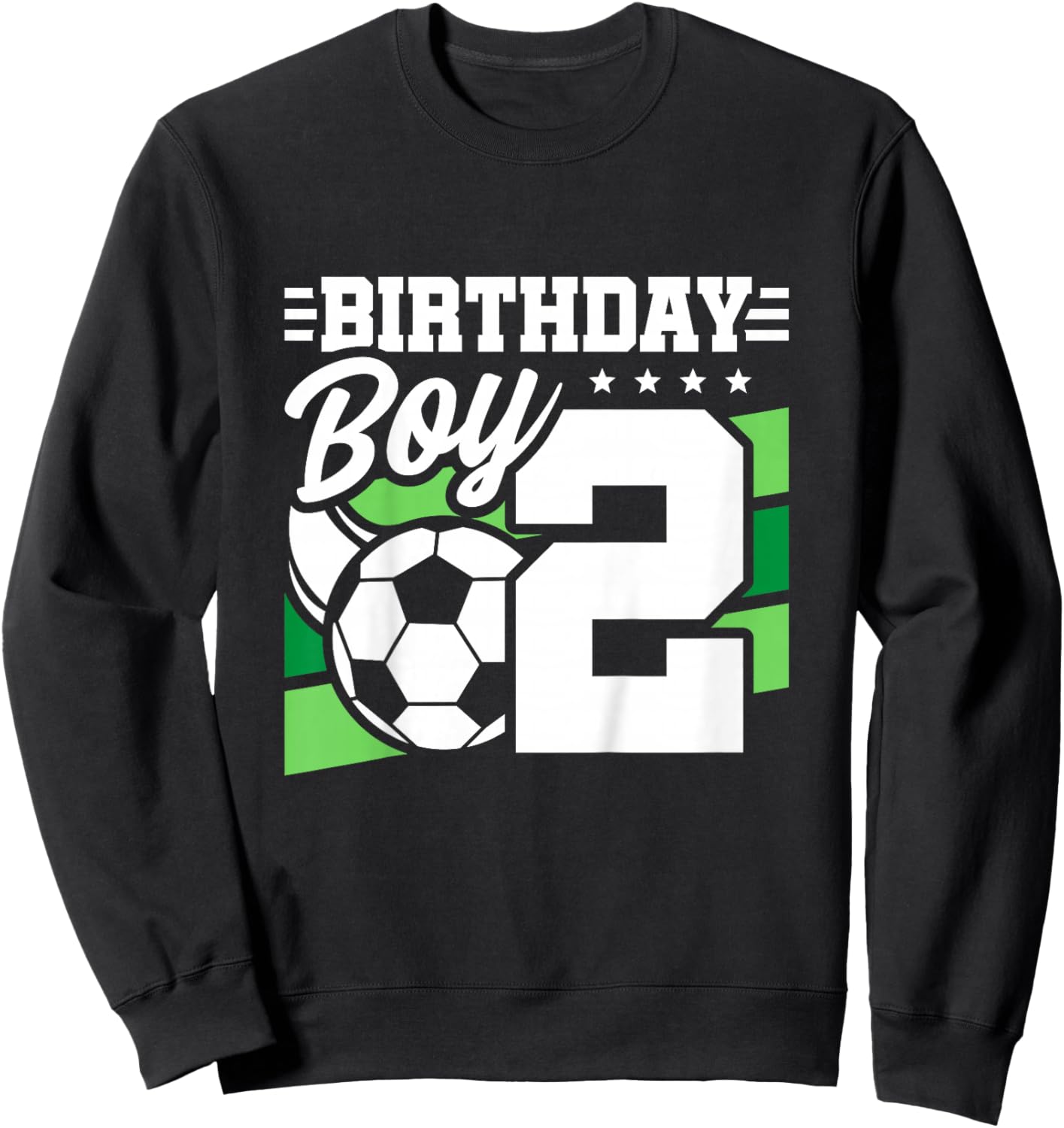 Kids Soccer Birthday Party - 2 Year Old Boy - 2nd Birthday Sweatshirt - Sweatshirt | Black