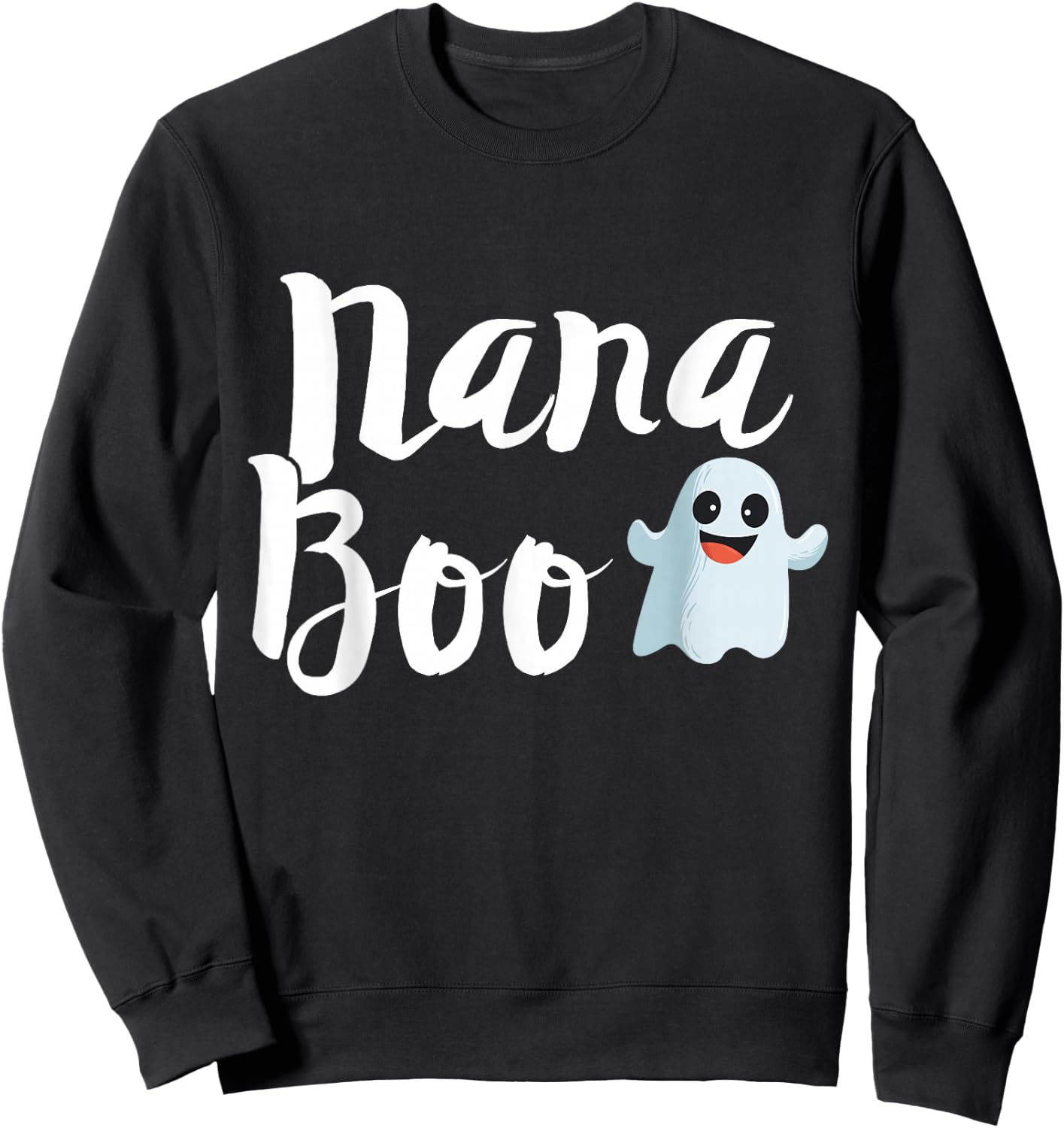Nana Boo Halloween Family Matching Ghost Grandma Shirt Sweatshirt - Sweatshirt | Black