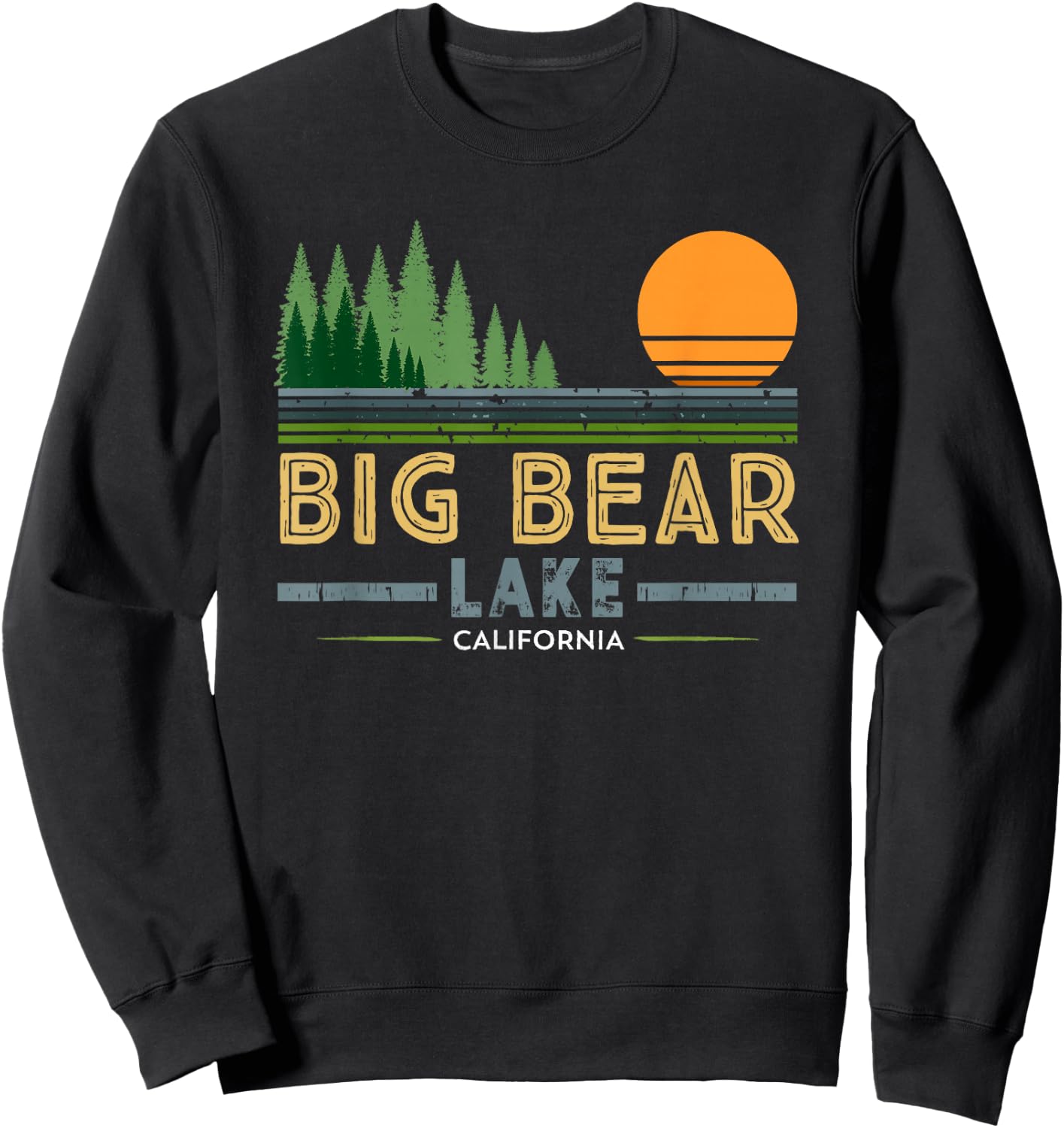 Vintage Big Bear Lake California Sweatshirt - Sweatshirt | Black
