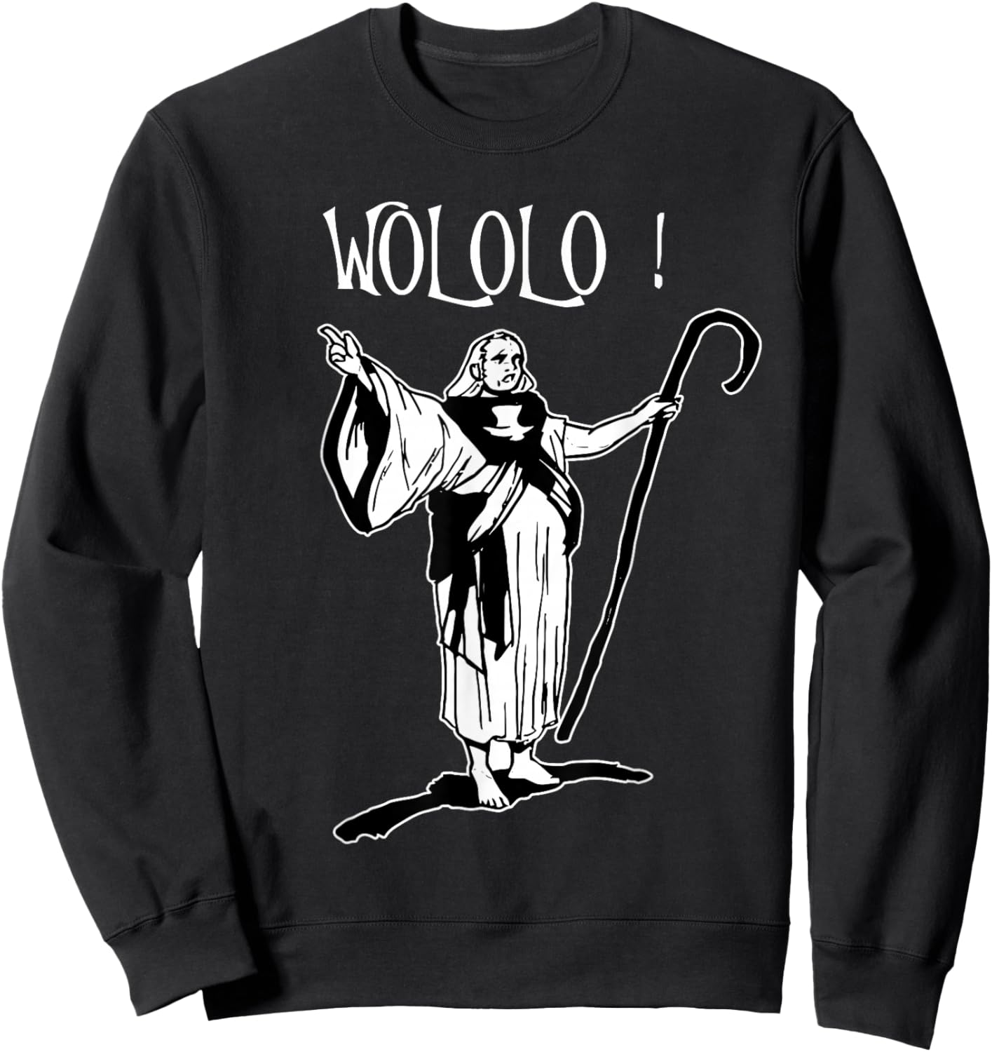 Geek for fans of the game Empire: Monk Age Wololo , Black, S Sweatshirt - Sweatshirt | Black