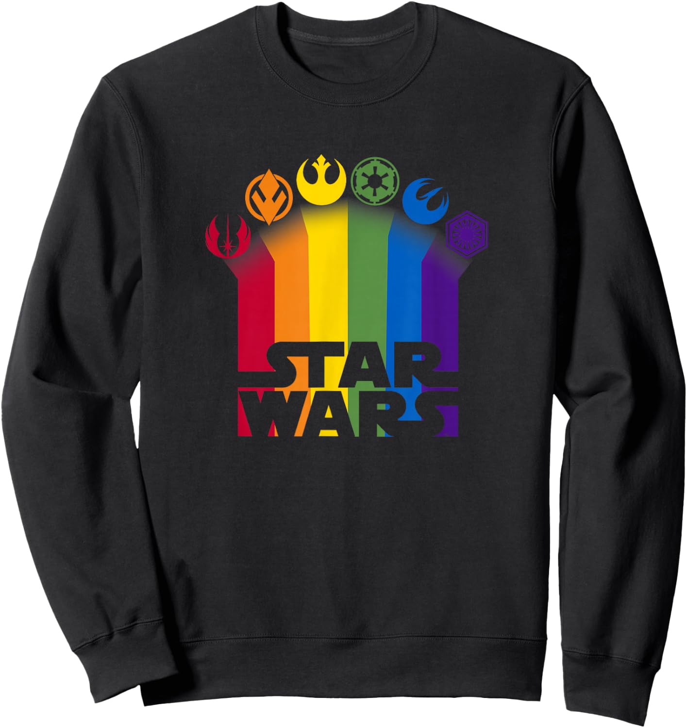 Star Wars Icon Trails Rainbow Logo Sweatshirt - Sweatshirt | Black