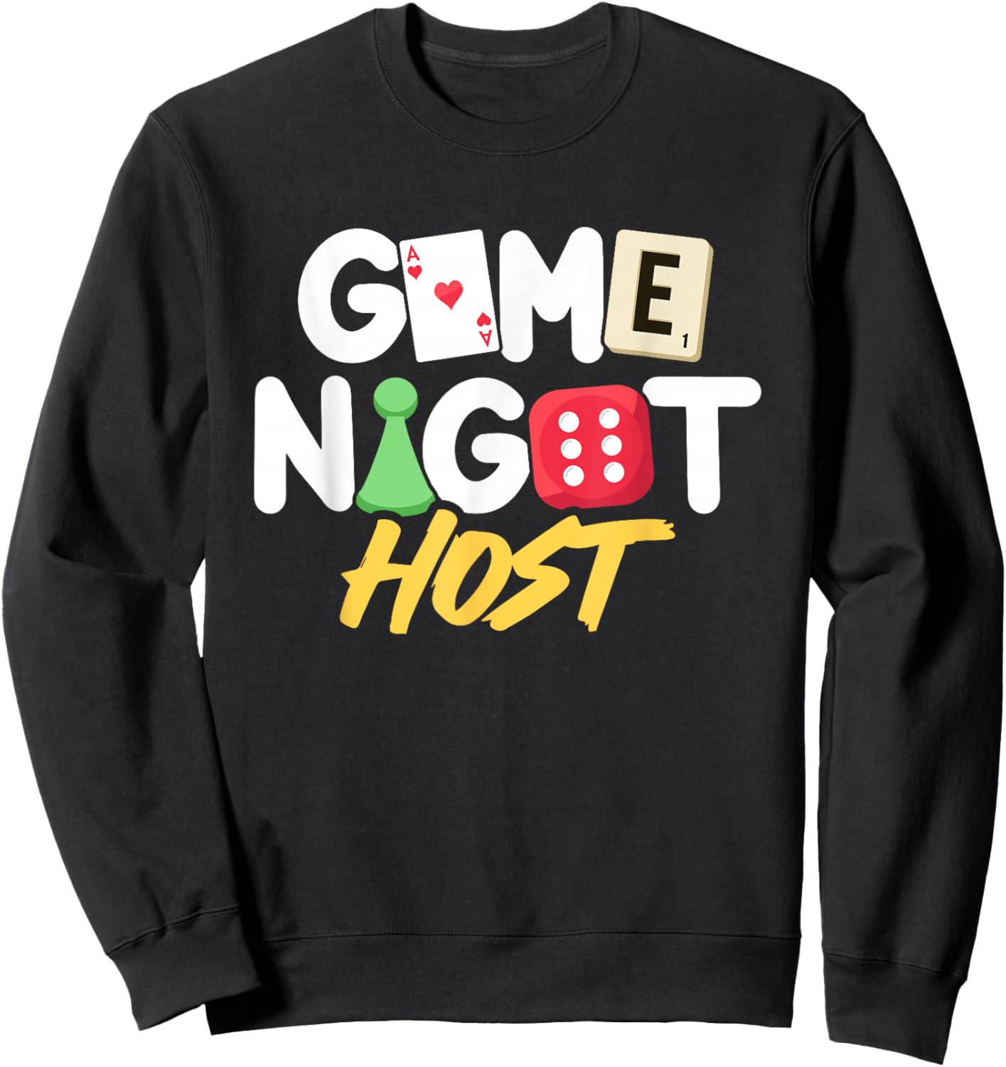 Game Night Host Board Game Trivia Night Team Women Men Sweatshirt - Sweatshirt | Black