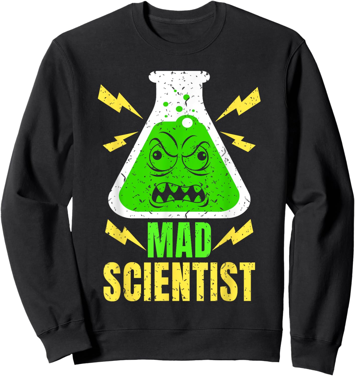 Mad Scientist Shirt Kids Youth Adult Science Teacher Funny Sweatshirt - Sweatshirt | Black