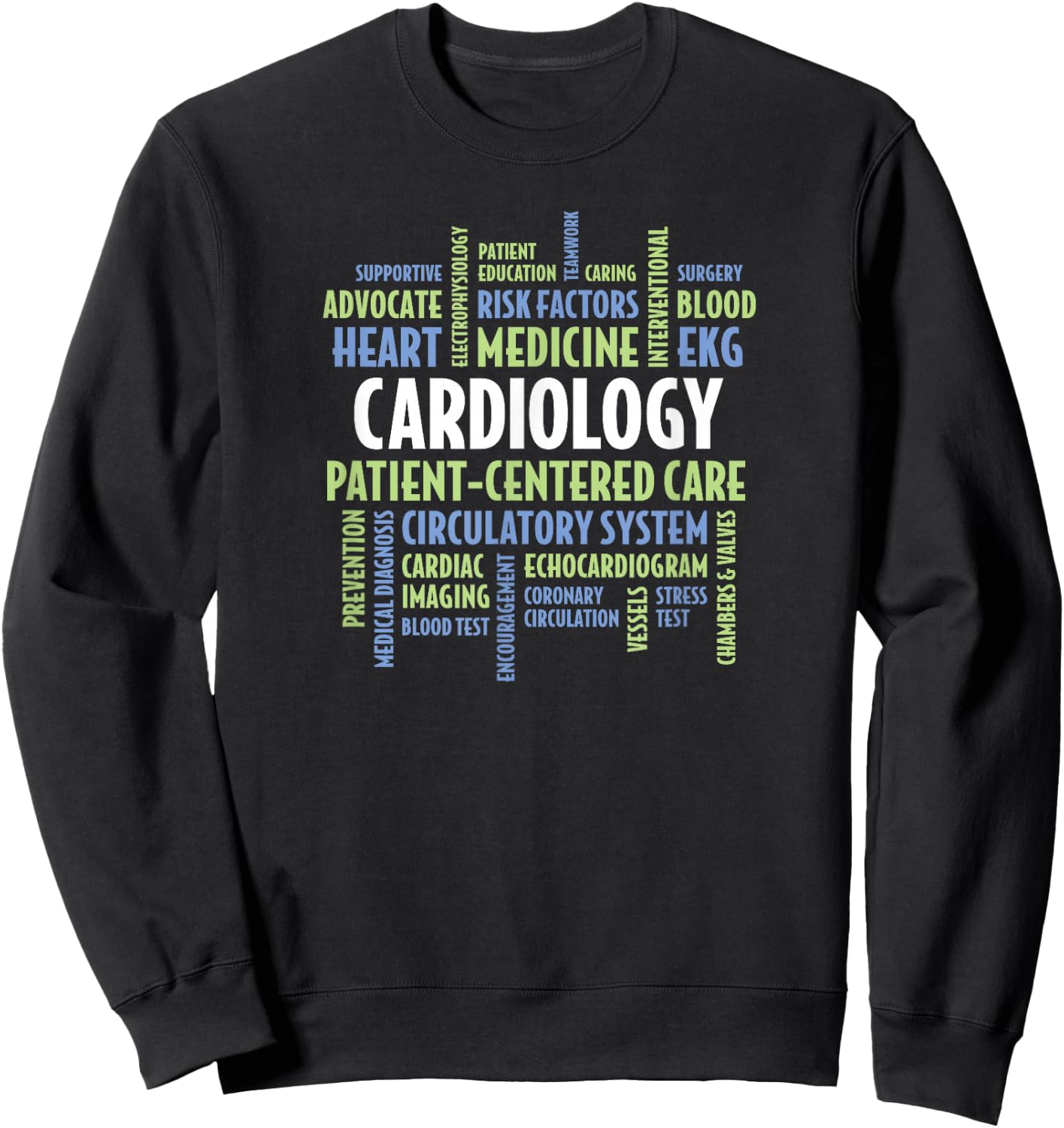 Cardiologist & Cardiovascular Professionals: Cardiology Sweatshirt - Sweatshirt | Black