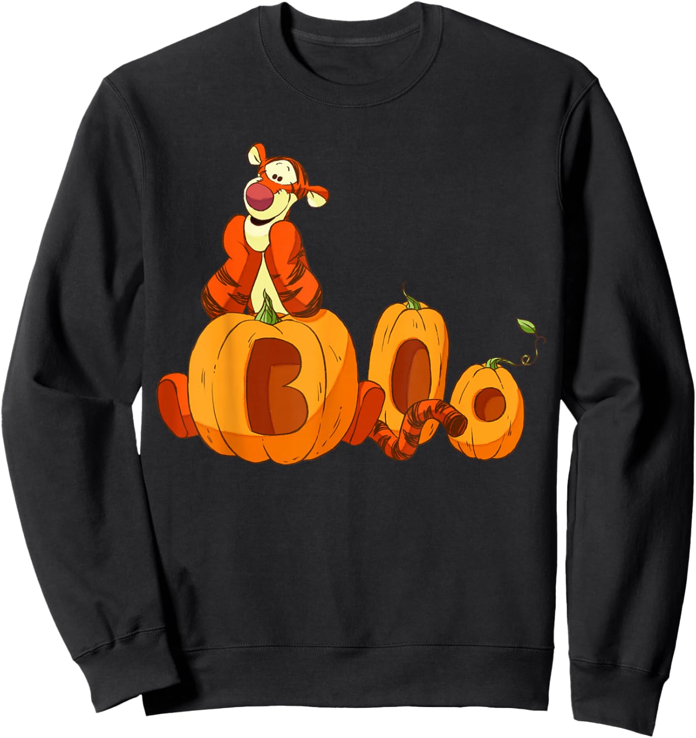 Disney - Halloween Tigger Boo Pumpkins Sweatshirt - Sweatshirt | Black