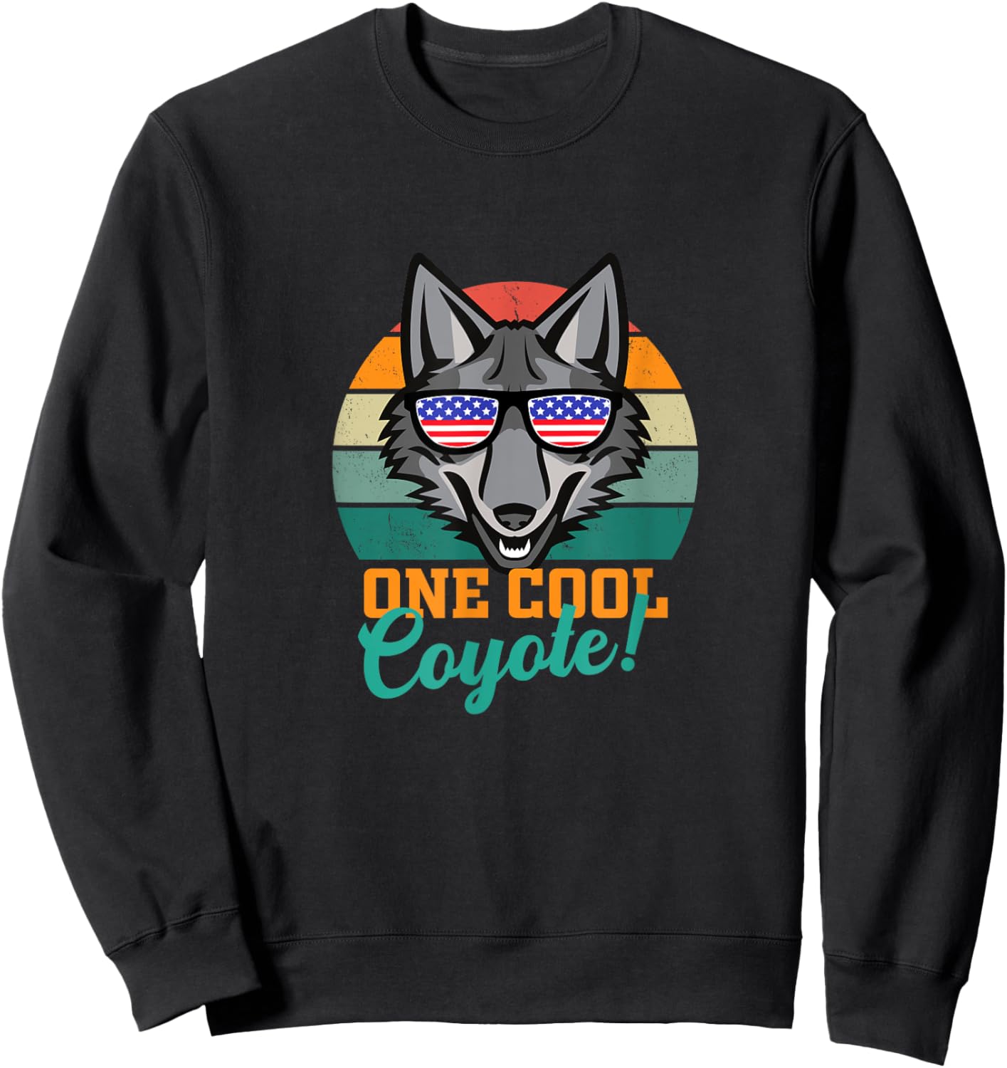 Coyote Gifts USA Flag Sweatshirt - Sweatshirt | Black