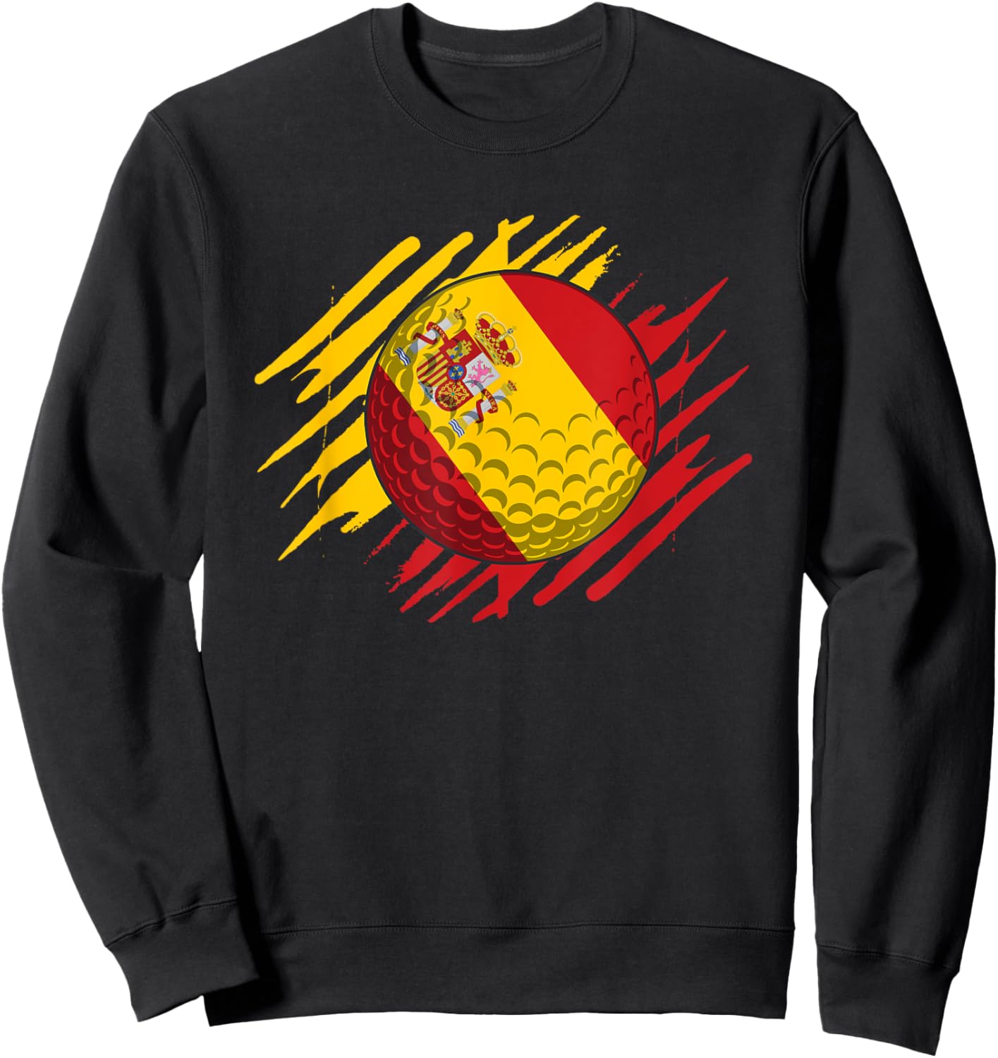 Golf Ball With The Flag Of Spain Sweatshirt - Sweatshirt | Black
