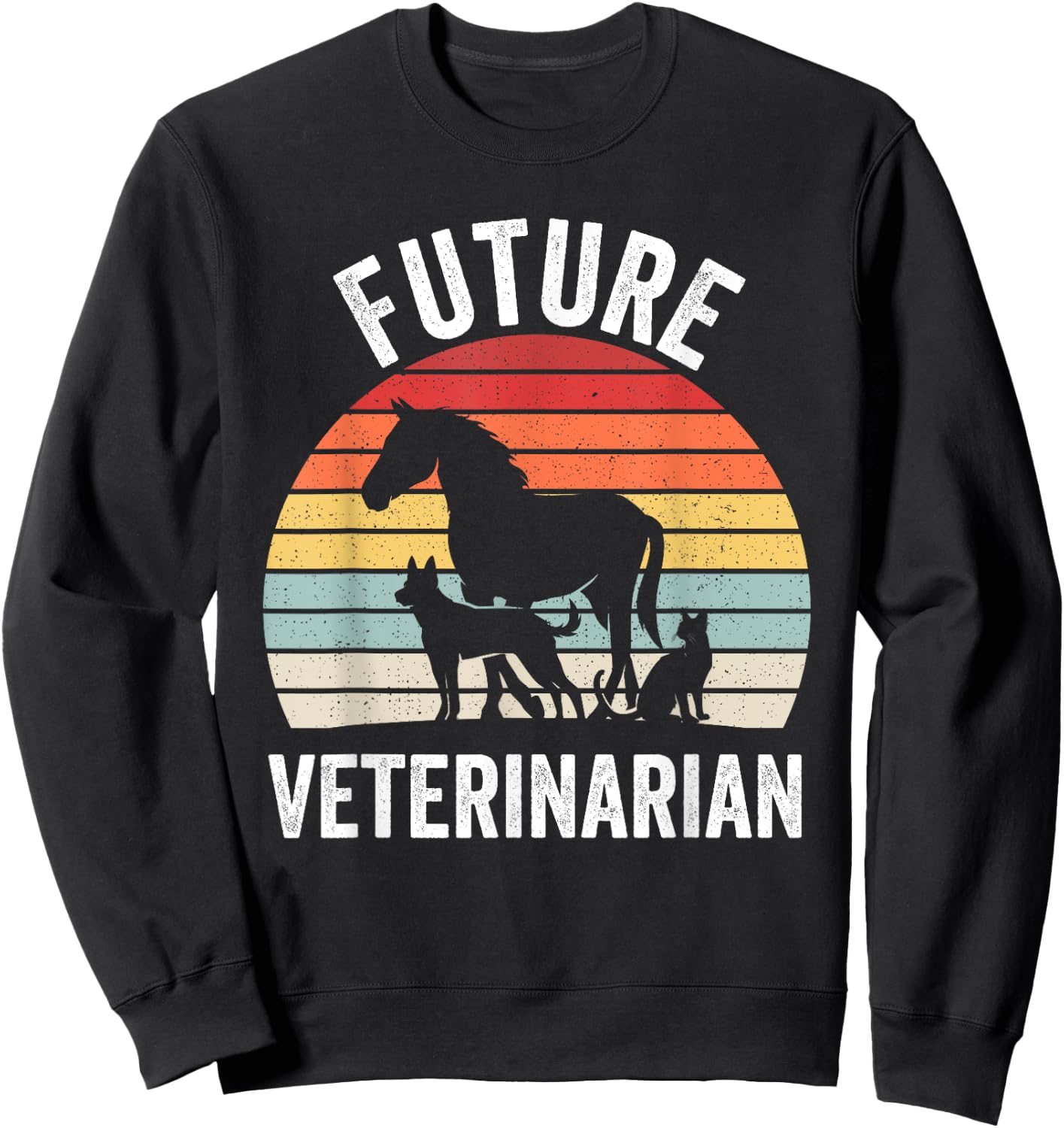 Future Veterinarian Boy Girl Veterinary Vet Costume Sweatshirt - Sweatshirt | Black