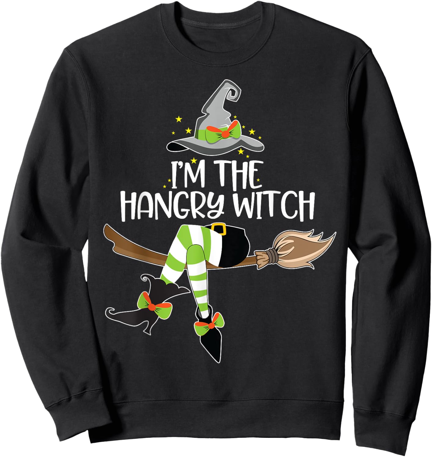 Im the Hangry Witch Halloween Matching Group Costume Sweatshirt - Sweatshirt | Black