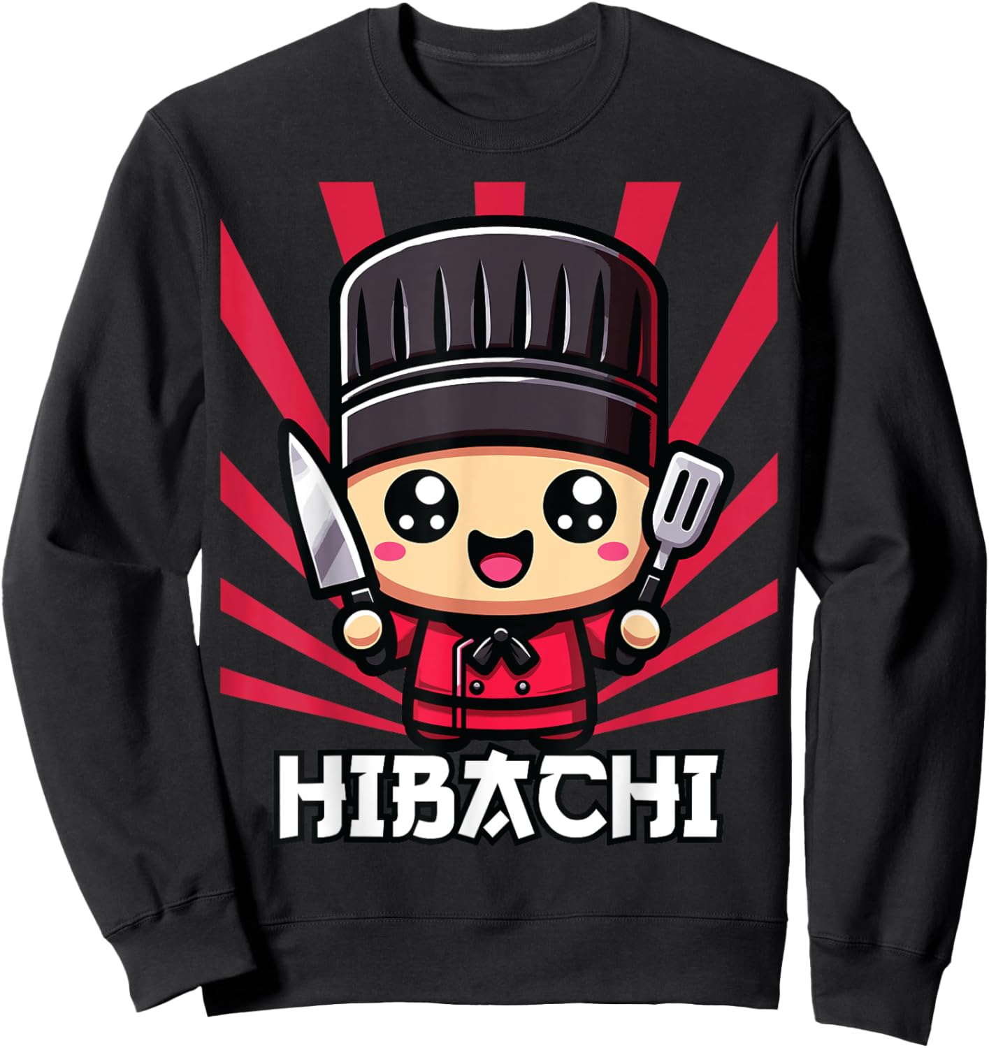 Hibachi Chef, Kawaii Hibachi , Small Sweatshirt - Sweatshirt | Black