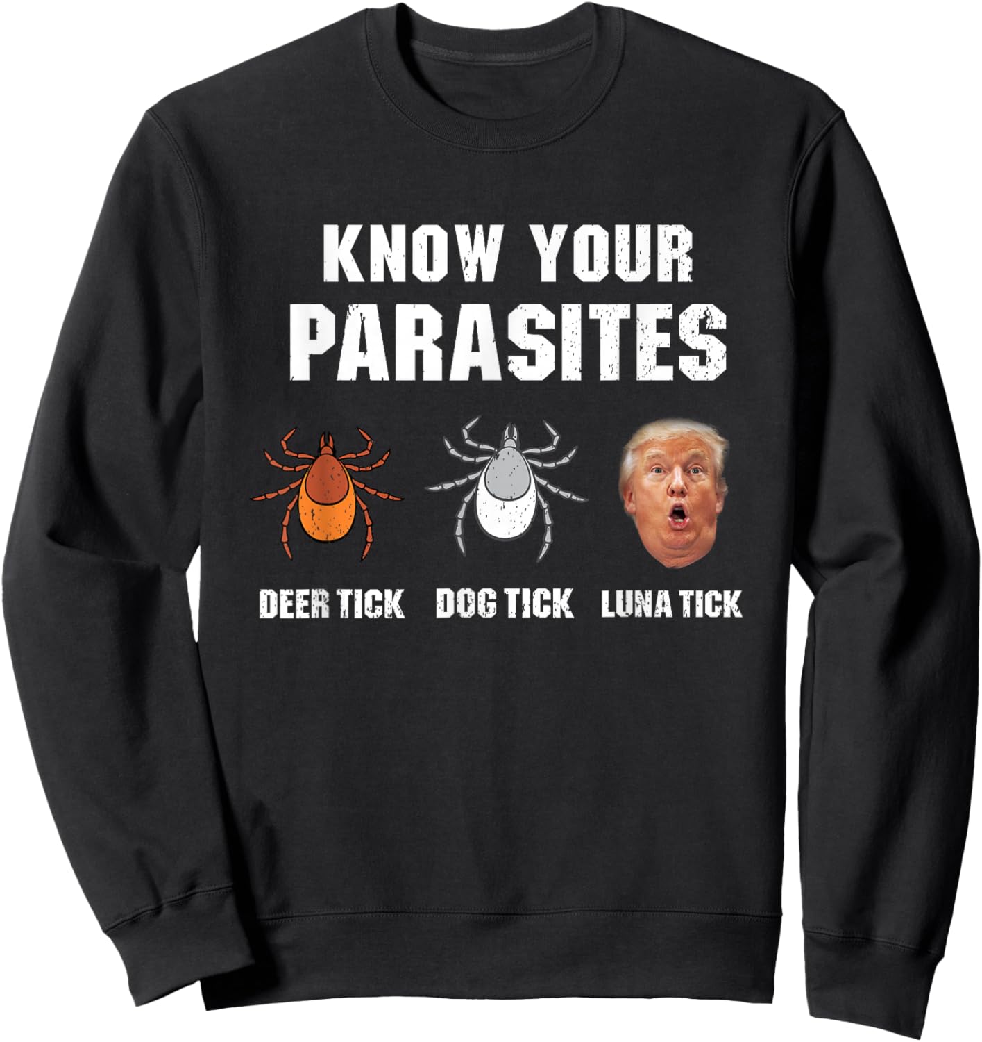 Know Your parasites - Funny Anti Trump Sweatshirt - Sweatshirt | Black