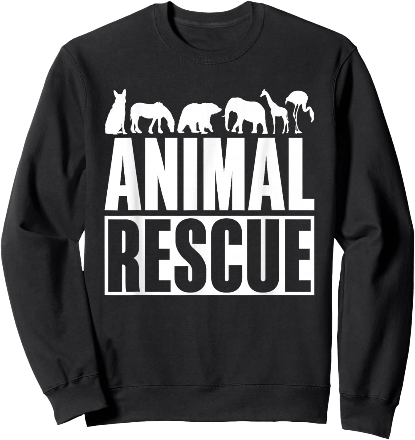 Animal Rescue Save Rescuing Animals Animal Sweatshirt - Sweatshirt | Black
