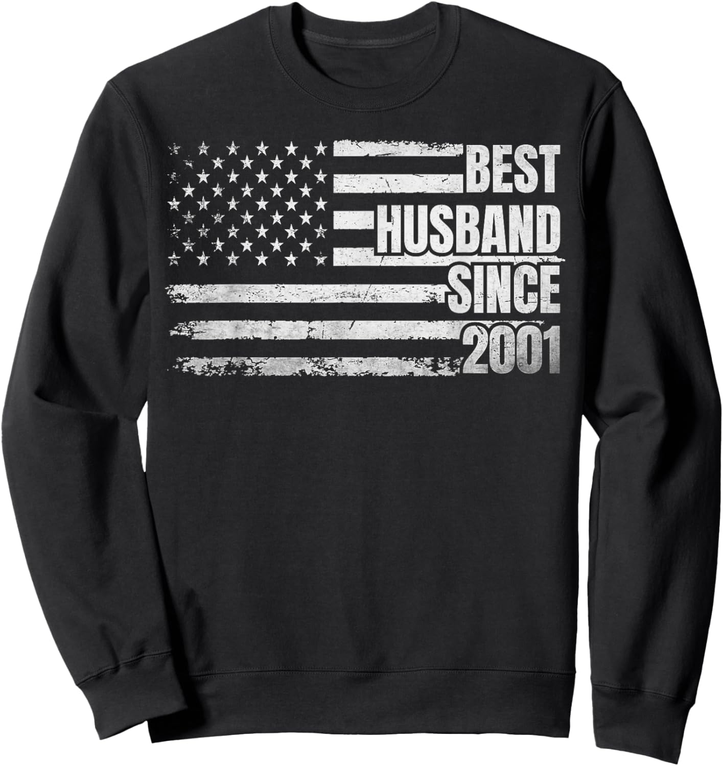 Best Husband Since 2001 23rd Vintage Wedding Anniversary Sweatshirt - Sweatshirt | Black