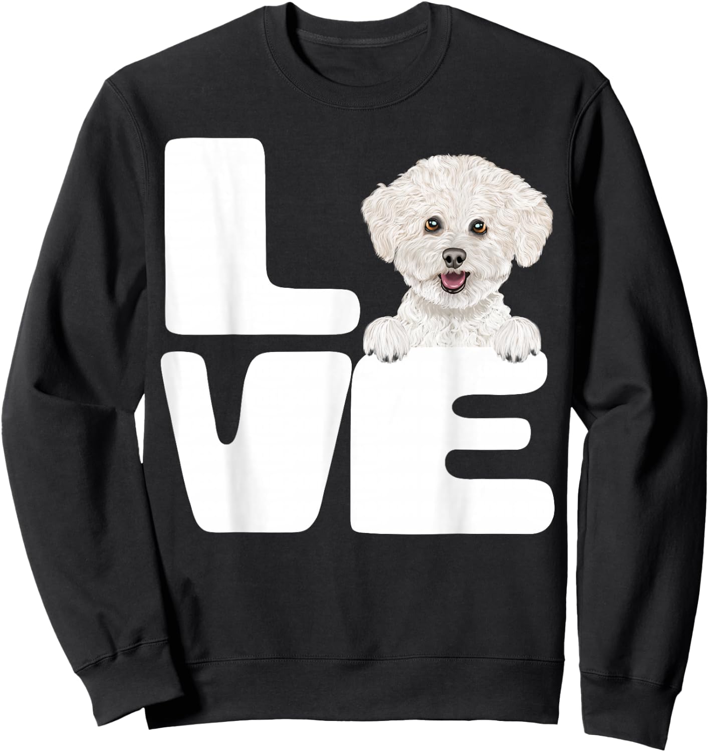 I Love My Bichons Frise Dog Lover Sweatshirt - Sweatshirt | Black