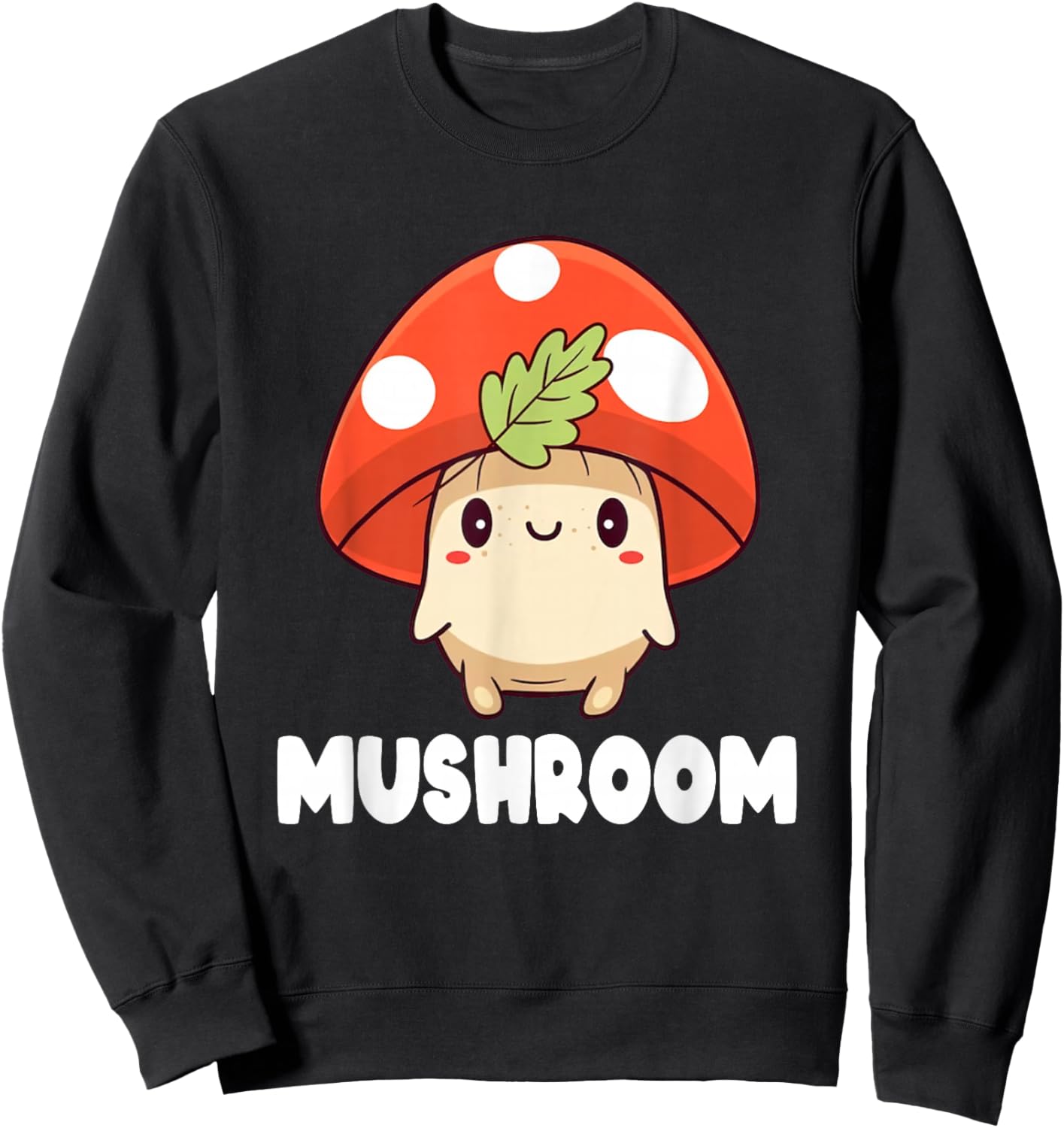Kids Mushroom Shirt For Boys Or Girls | Cute Mushroom Gift Sweatshirt - Sweatshirt | Black