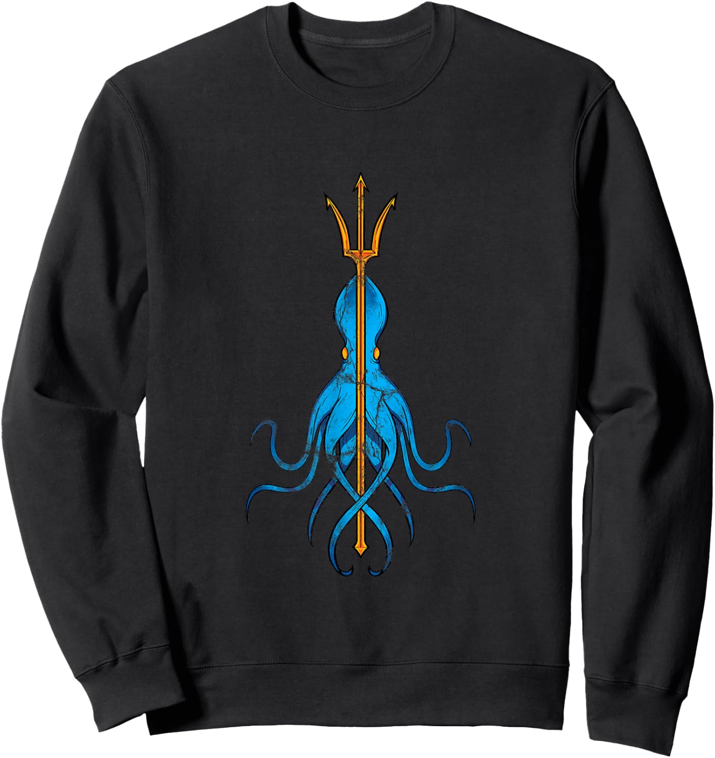 Sea Monster Kraken Trident Pirate Gift Octopus Sweatshirt - Sweatshirt | Black