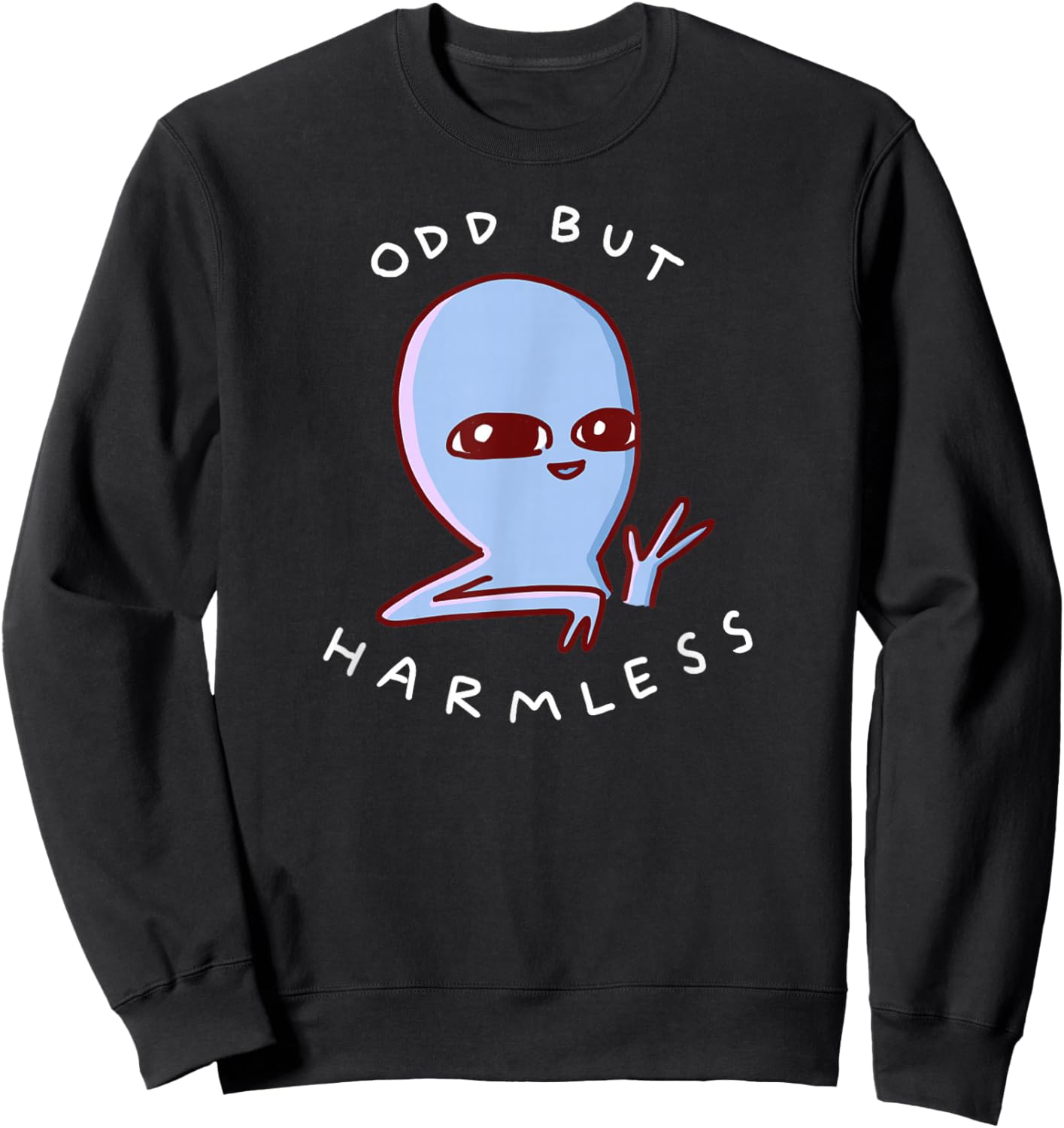 Threadless Nathan W. Pyle Odd But Harmless Graphic Sweatshirt - Sweatshirt | Black