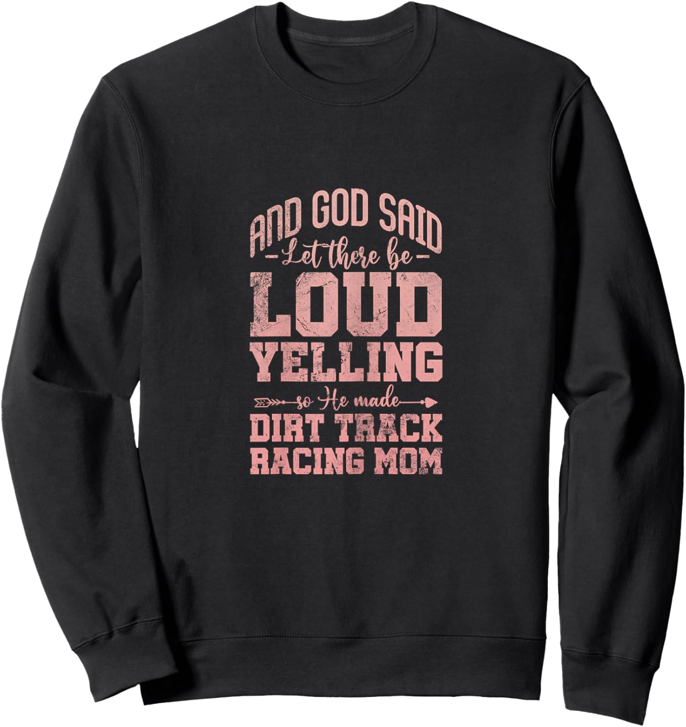 Dirt Track Racing Mom Mother Christian Mother's Day Vintage Sweatshirt - Sweatshirt | Black