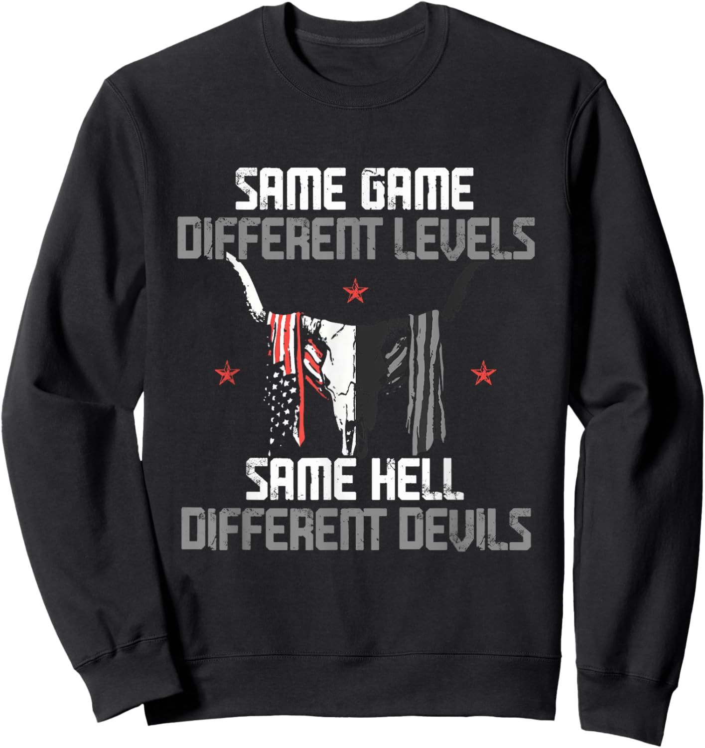 Same Game Different Levels Same Bright Devils Sweatshirt - Sweatshirt | Black