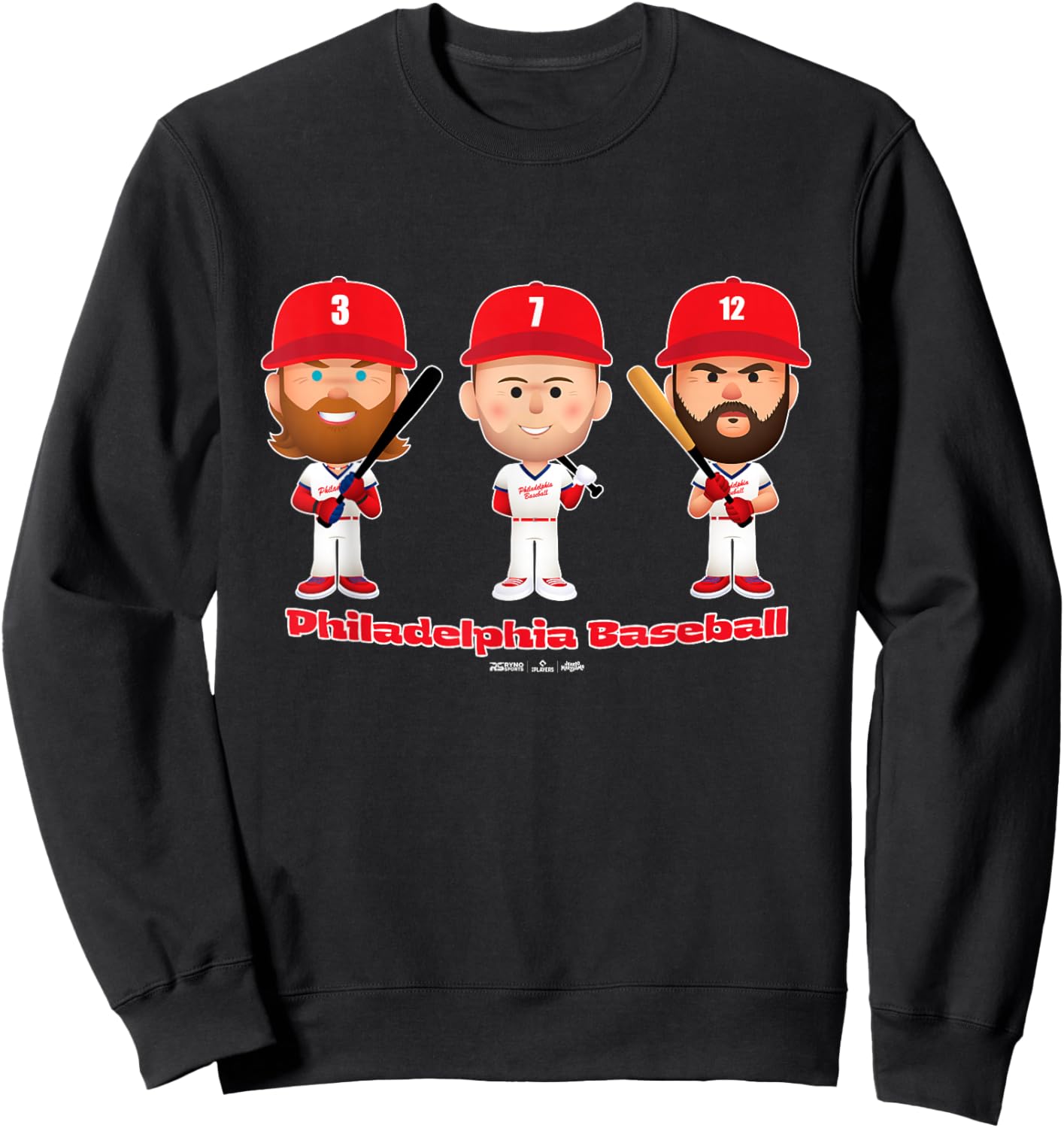 Philadelphia Baseball Players Body Trio MLBPA Sweatshirt - Sweatshirt | Black