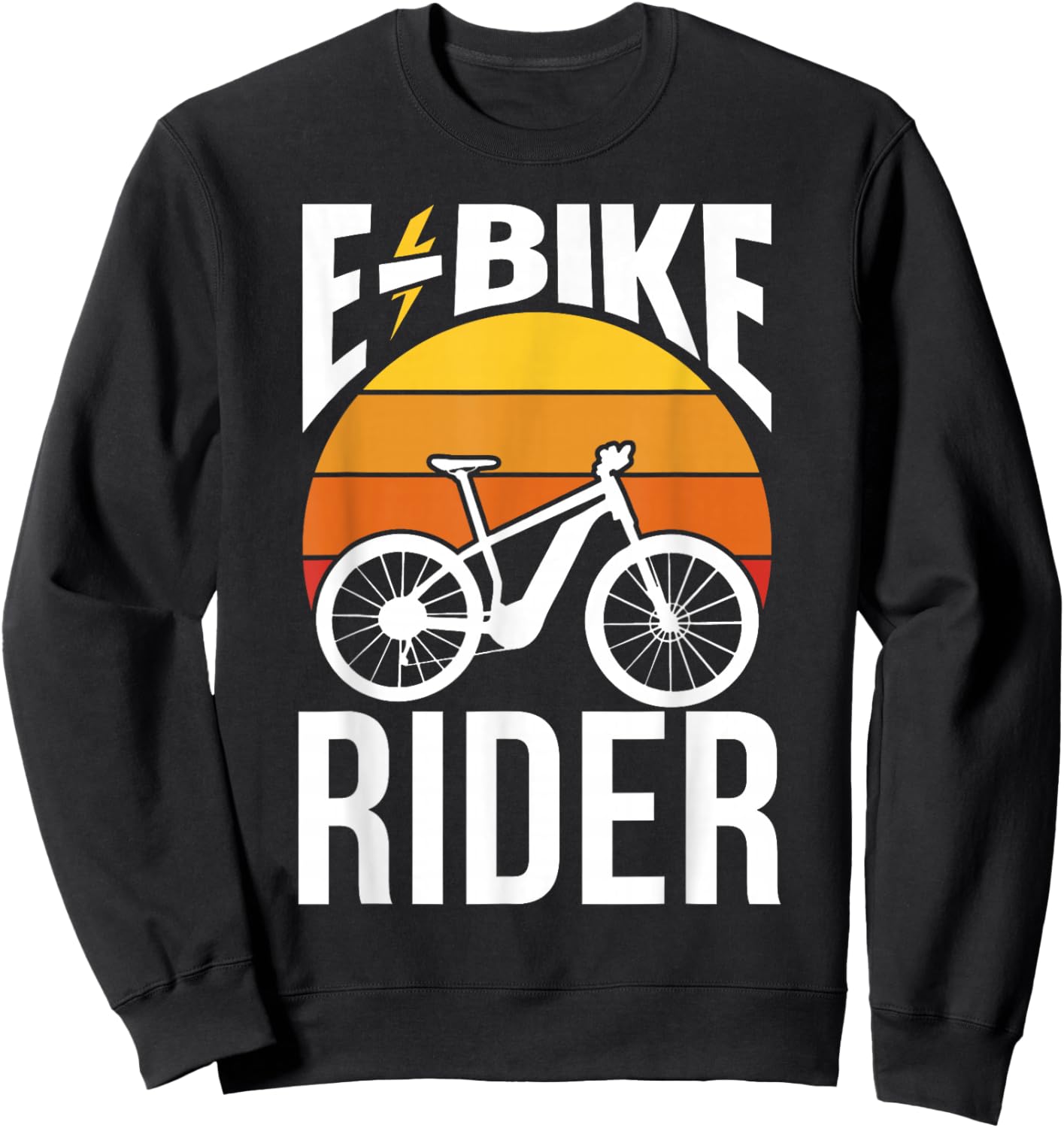 E-Bike Rider Electric Cycling Cyclist Sweatshirt - Sweatshirt | Black