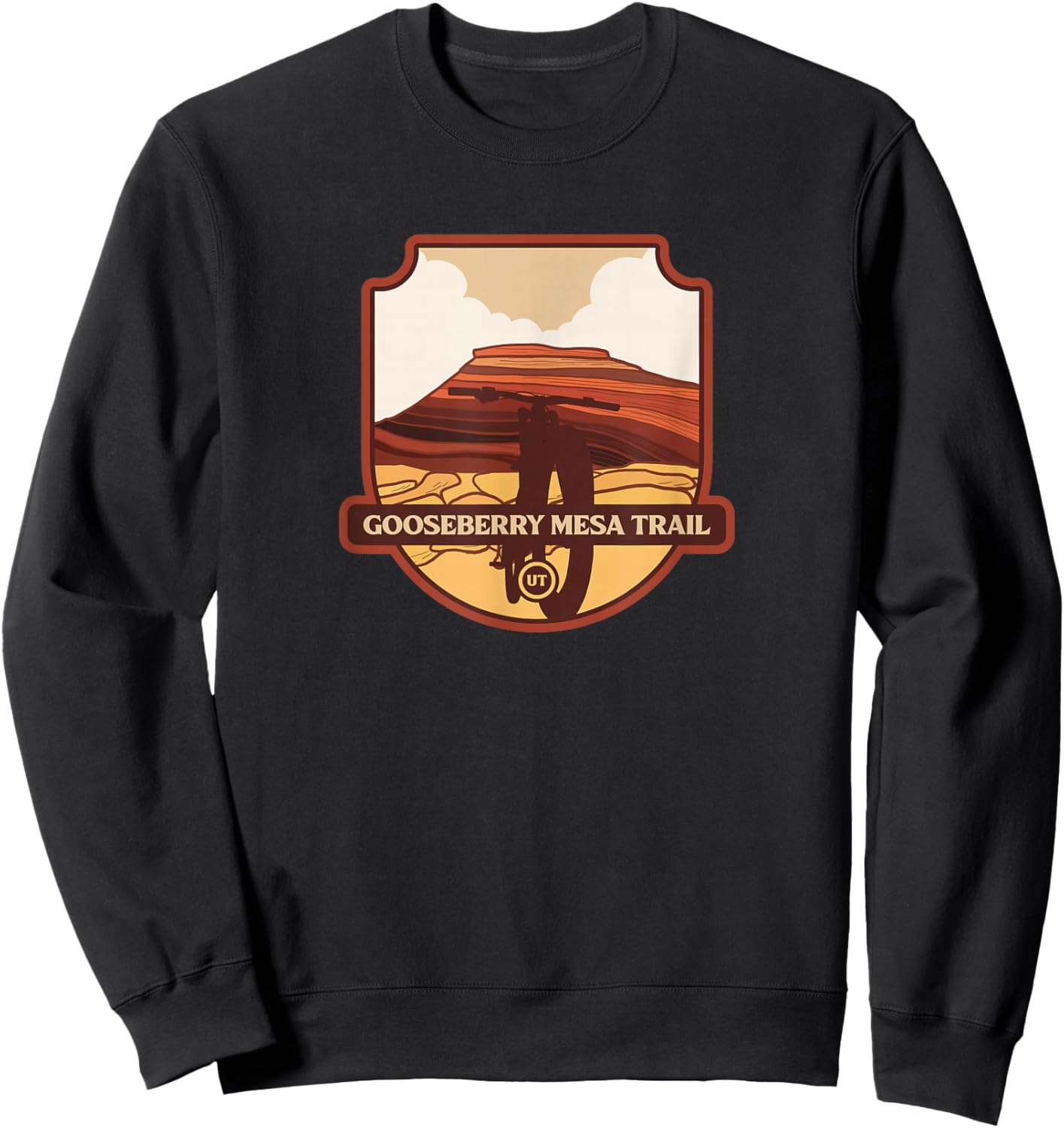 Gooseberry Mesa Trail - Utah mountain biker Sweatshirt - Sweatshirt | Black