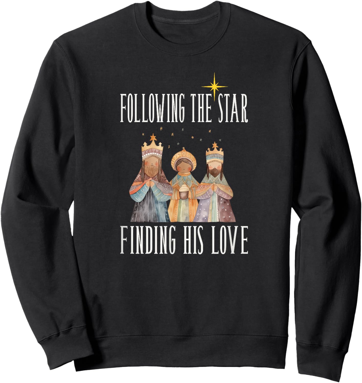 Christmas Epiphany Magi - 3 Kings Following The Star Sweatshirt - Sweatshirt | Black