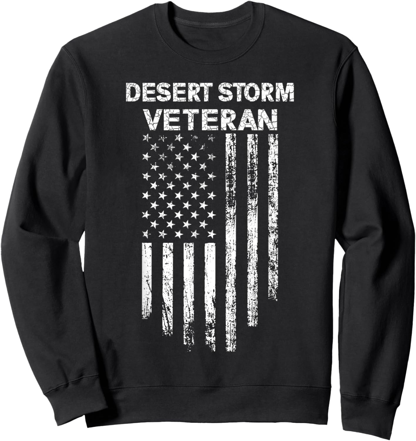 Desert Storm Veteran Persian War Service Ribbon Sweatshirt - Sweatshirt | Black